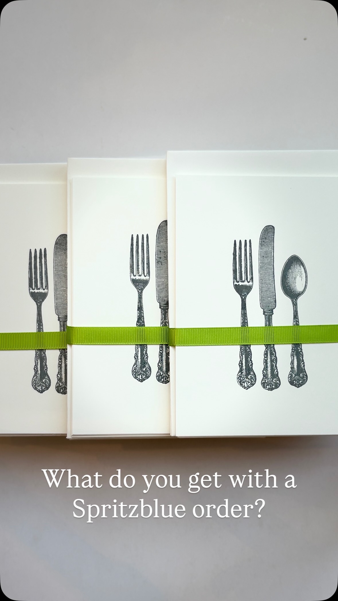 Every order online is wrapped in tissue paper and sent out with a handwritten thank you note.
And a little surprise.