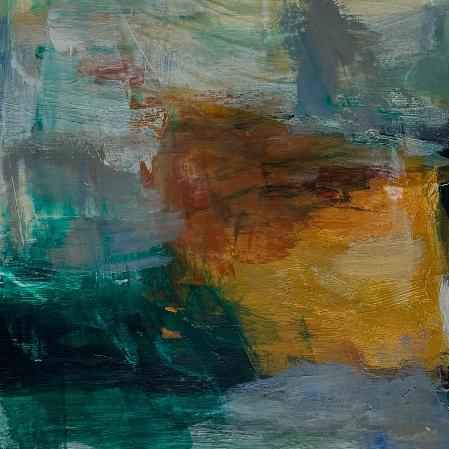 From my sketchbook - a small study in acrylics focusing on layering and composition — using the same earthy palette I’ve been exploring recently. I worked with different tools this time: brush, palette knife and a silicone wedge. Each leaves its own kind of mark, which adds depth and variety to the surface.
Acrylic on paper – 20 × 22 cm
#abstractlandscape #acrylicpainting #mixedtools #brushwork #paletteknife #siliconewedge #layeredpainting #contemporaryart #earthpalette #quietart #processbasedpainting