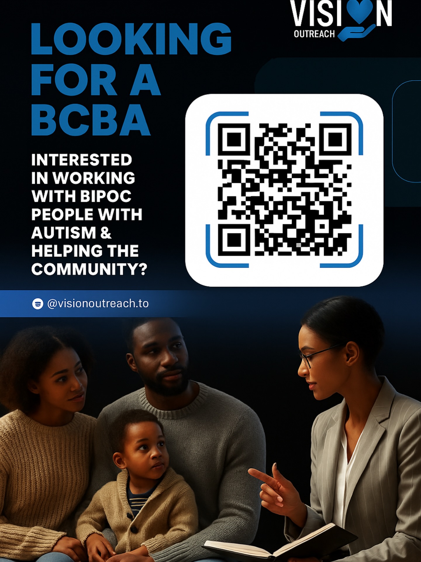 Vision Outreach is growing!
As we welcome new clients into our programs, we will be looking for a BCBA in the coming year.
If you’re passionate about supporting BIPOC individuals with autism and making a positive impact in the community, we’d love to connect with you! 💙
📲 Scan the QR code to learn more or reach out to us at @visionoutreach.to.
#VisionOutreach #AutismAwareness #BCBA #CommunityCare #BIPOCVoices #Neurodiversity