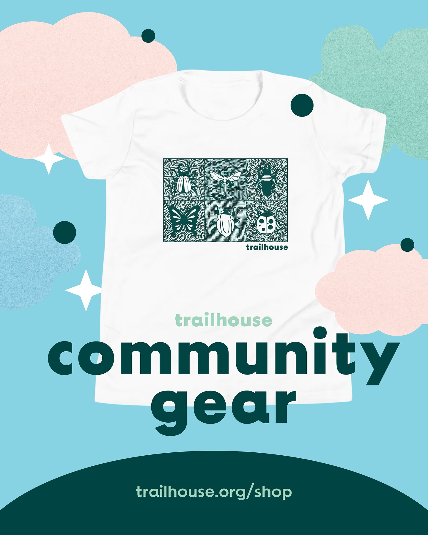 Trailhouse gear has arrived! Now our kids (and grown-ups too) can carry a little piece of Trailhouse wherever we go. These designs celebrate the joy, connection, and sense of belonging that make our community what it is. Thanks to @goblinplease for the cool designs! Available now at trailhouse.org/shop