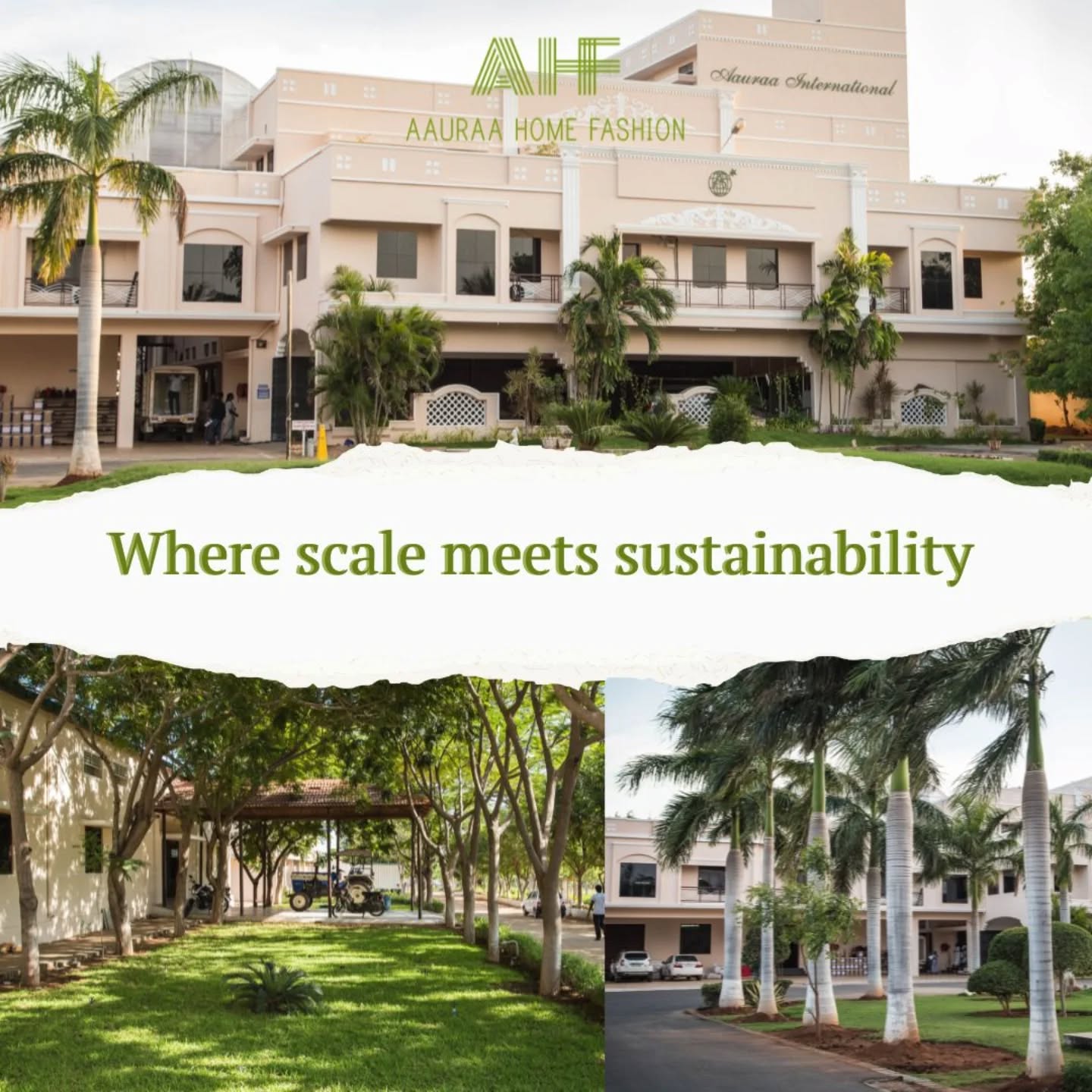 #sustainability #scale #greencampus #aauraahomefashion #hometextiles #exporthouse