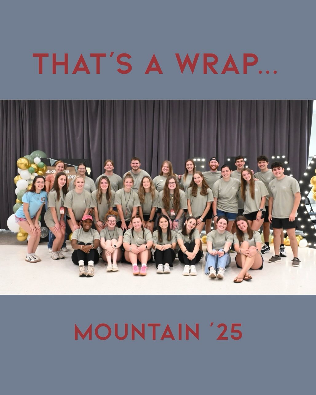 It’s been almost a WHOLE week since Mountain ‘25 ended….
Reflecting on what God did during Mountain ‘25- His plans are good and we believe that each soul He brought to Mountain ‘25 was sovereignly orchestrated! It was encouraging to witness all of these incredible students make friendships, ask questions, have deep conversations, and ultimately see that serving Christ in college is SO life-giving.
So to each and every person who made this year’s retreat happen—pictured and not pictured—THANK YOU! We cannot be more grateful for you and your generosity. Until next year!!