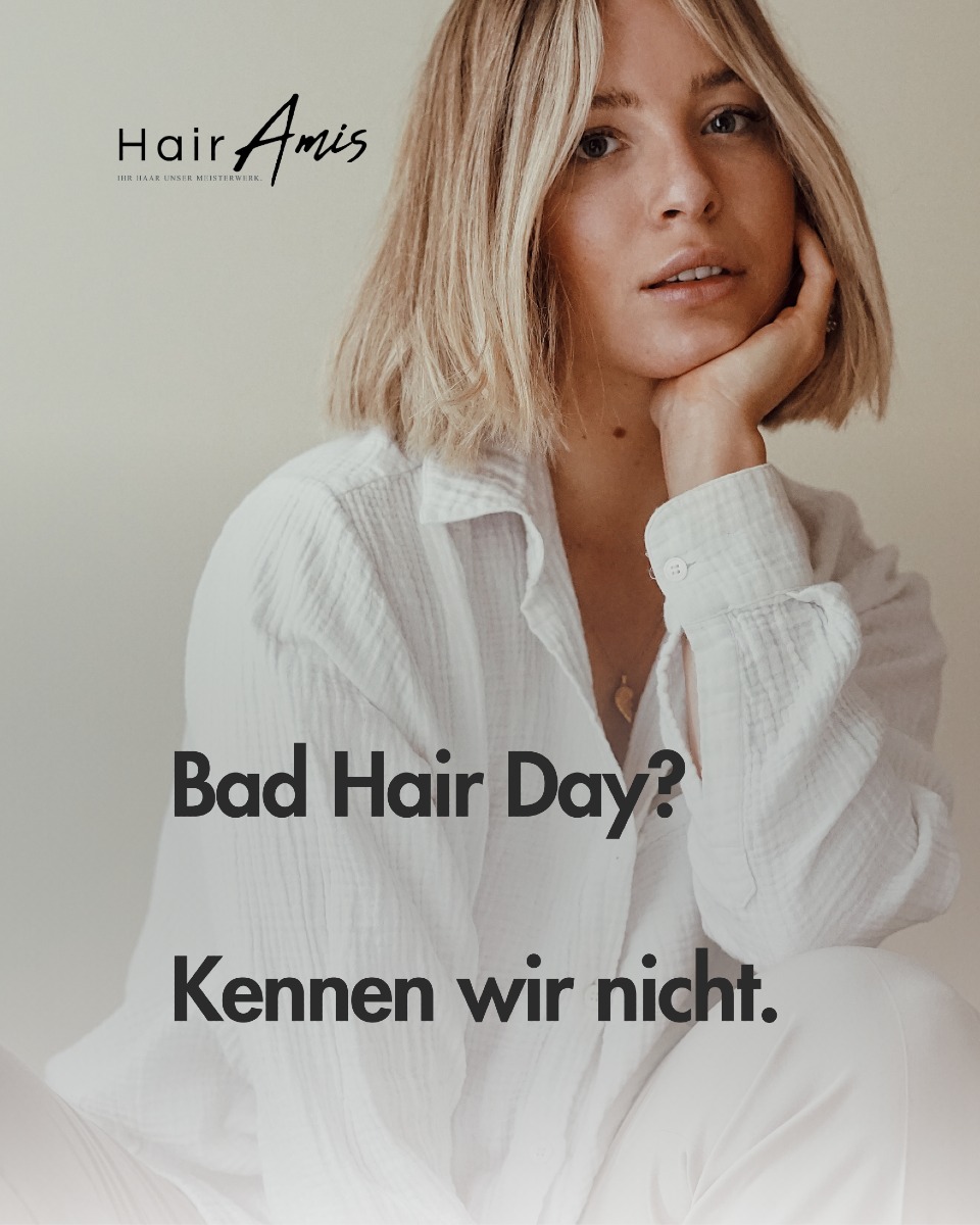 "Bad Hair Day? Kennen wir nicht."
Weil bei uns dein Haar keine Ausreden mehr braucht.
Schnipp, schnapp – Problem weg!
#HairFixer #GönnDirAmis