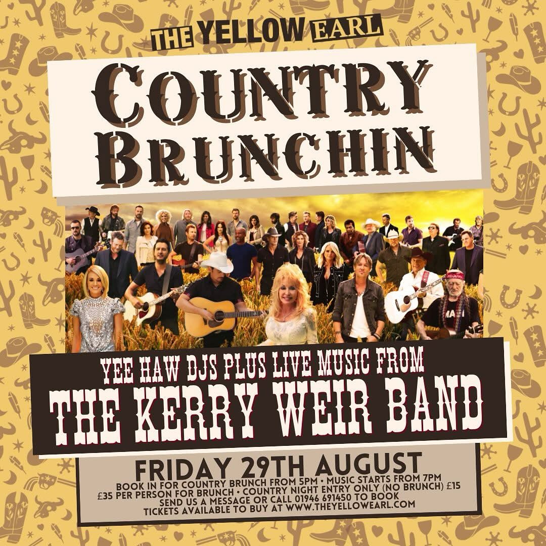 🌾 Country Brunchin’🤠
Saddle up for a rootin’ tootin’ good time at our Country Bottomless Brunch!
Dig into great food, while sippin’ unlimited bubbles and beers!
Playing all the country hits and live music from The Kerry Weir Band!
Boots ✅
Hat ✅
Hoedown ✅
Message us to book in or just come for the vibes
See y’all there 🤠
#countrynight #bottomlessbrunch #whitehaven #theyellowearl
