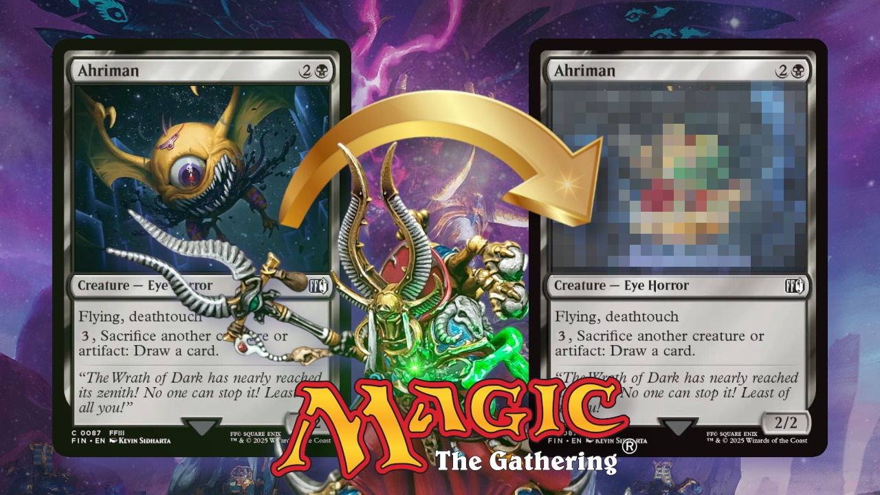 The official Warhammer Universes Beyond set didn’t give the Thousand Sons much love… so I decided to step in. When I saw a card named Ahriman in the Final Fantasy TCG, I knew exactly what I wanted to do, repaint him into the Warhammer 40k version of Ahriman, Chief Librarian of the Thousand Sons.
This is my first real attempt at freehand card painting, and while I learned a lot (and probably should’ve painted him a little larger for the details 👀), I’m really happy with how it turned out as the first card in a custom Thousand Sons deck.
Full process video is now up on YouTube! 🎥✨ Link in bio.
Big shoutout to @BlindedByDaylight - your videos inspired the editing of this one.
#Warhammer40k #MagicTheGathering #MTG #UniversesBeyond #CardAlter #MTGAlter #CustomCard #CardArt #TradingCardGame #TabletopGames #MiniaturePainting #WarhammerCommunity #ThousandSons #Ahriman #HandPainted