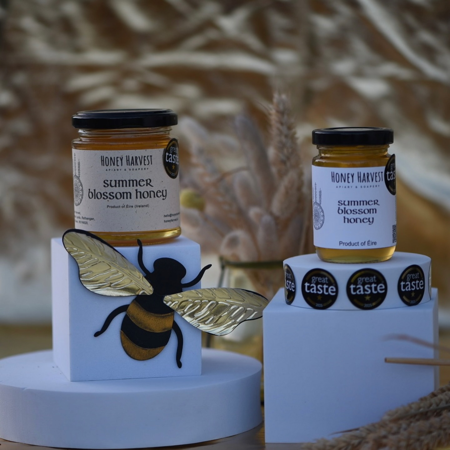 Our award-winning Summer Blossom Honey finally got the photoshoot it deserves 🏆🍯
@guildoffinefood
#guildoffinefood #greattaste #winner #rawhoney #irishhoney #productofireland #sıngleorigin #photoshoot #goldbackground #gold #realfood #natural #holisticliving #irish #madeinwestmeath