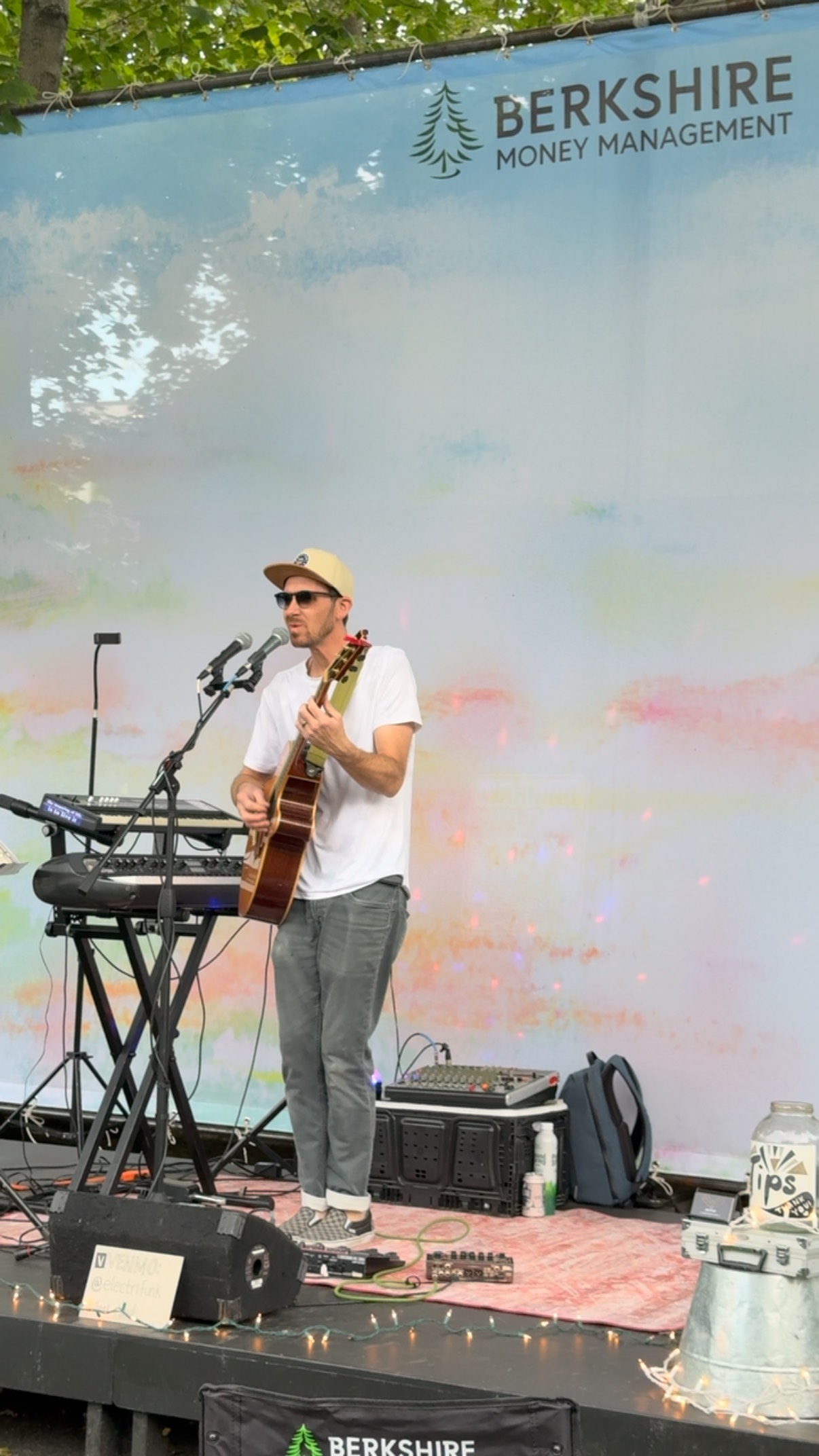 @electrifunk with his full live-loop setup on the Berkshire Money Management stage!