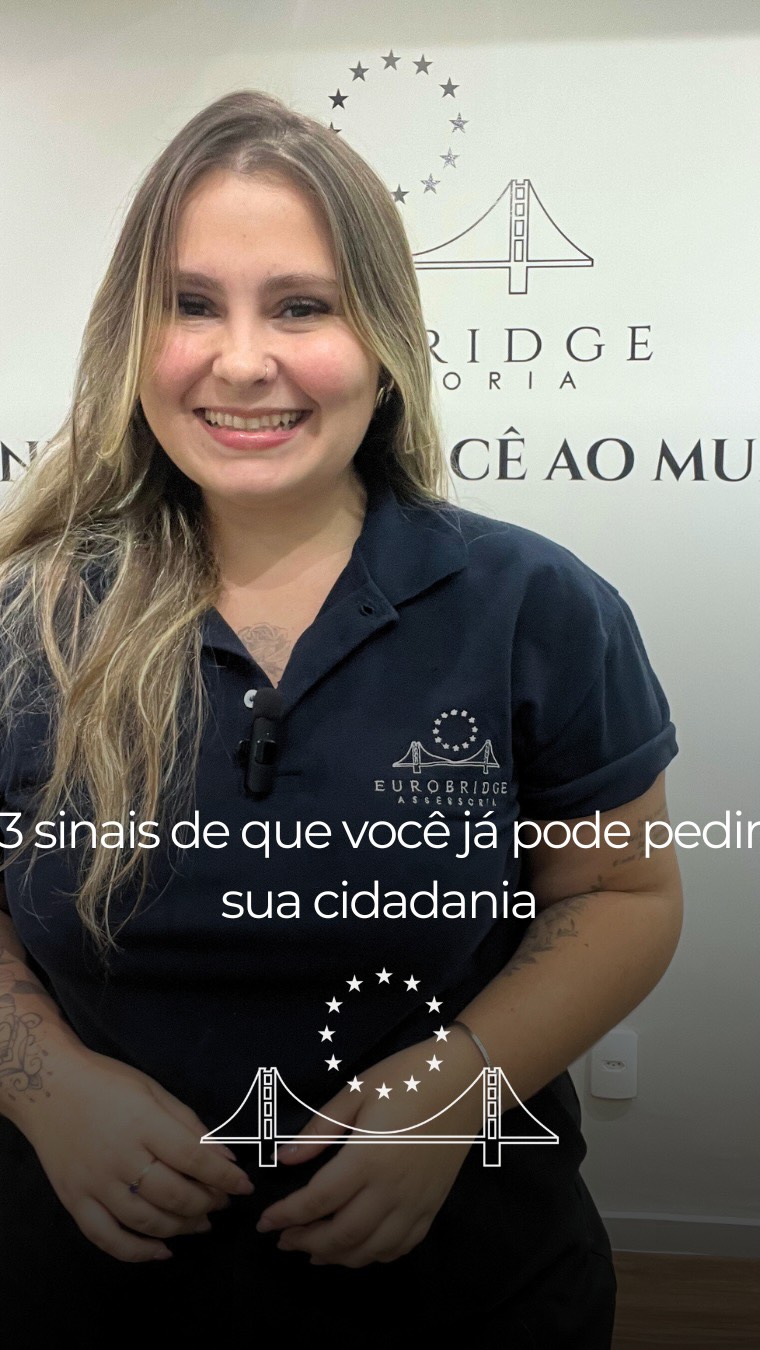 🇪🇺 Quer saber se já pode dar entrada na sua cidadania europeia?
Veja os 3 sinais claros de que você já pode iniciar esse processo e conquistar todos os benefícios de ter uma dupla cidadania.
Não deixe essa oportunidade passar — seu futuro pode começar agora!
👉 Entre em contato e descubra como podemos te ajudar no passo a passo.
#cidadaniaeuropeia #duplacidadania #passaporteeuropeu #cidadaniaitaliana #cidadaniaportuguesa #eurobridge