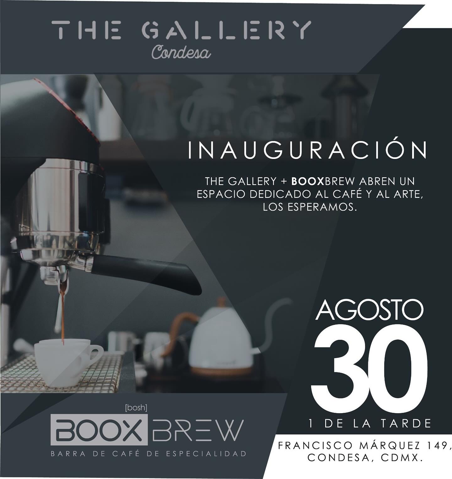 Los esperamos a nuestra gran apertura, regresamos y estamos felices de compartir con ustedes este nuevo comienzo.
#apertura #inauguracion #barradecafé #cafetería #brew #estudionegro #arte