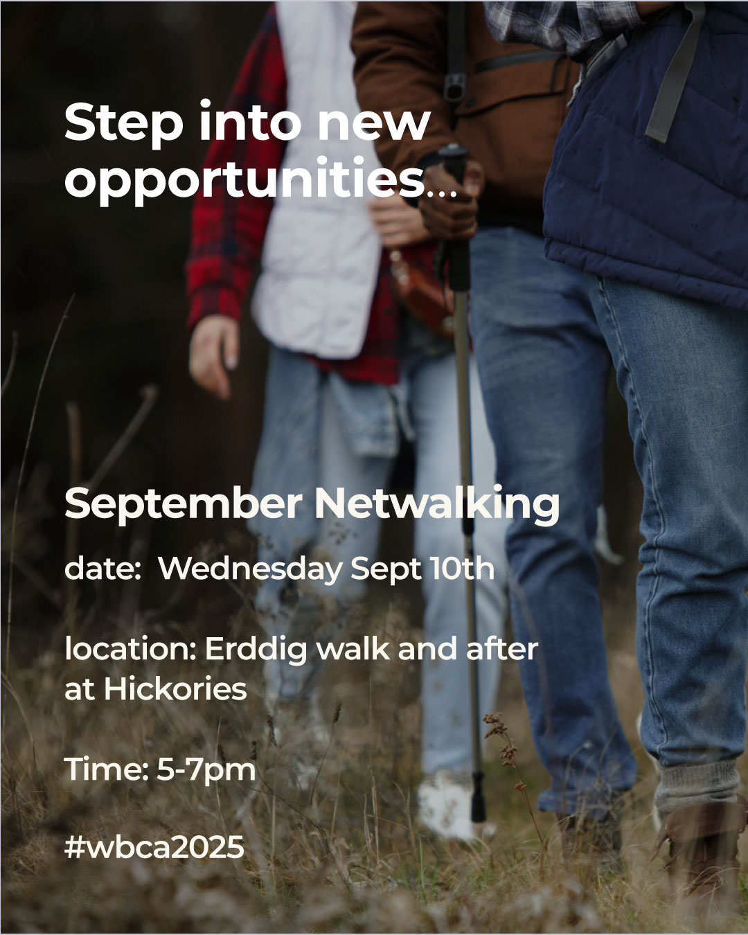 Step into new opportunities with our September Netwalking. - it's back and we know how much you love it so get yourself signed up and invite someone new!
Tag a business friend below.
Join us for a refreshing walk, engaging chats, and meaningful connections. Save the date for September 10th at Erddig.
#wbca2025 #Networking #BusinessConnections #SeptemberEvents #ErddigWalk #OutdoorNetworking