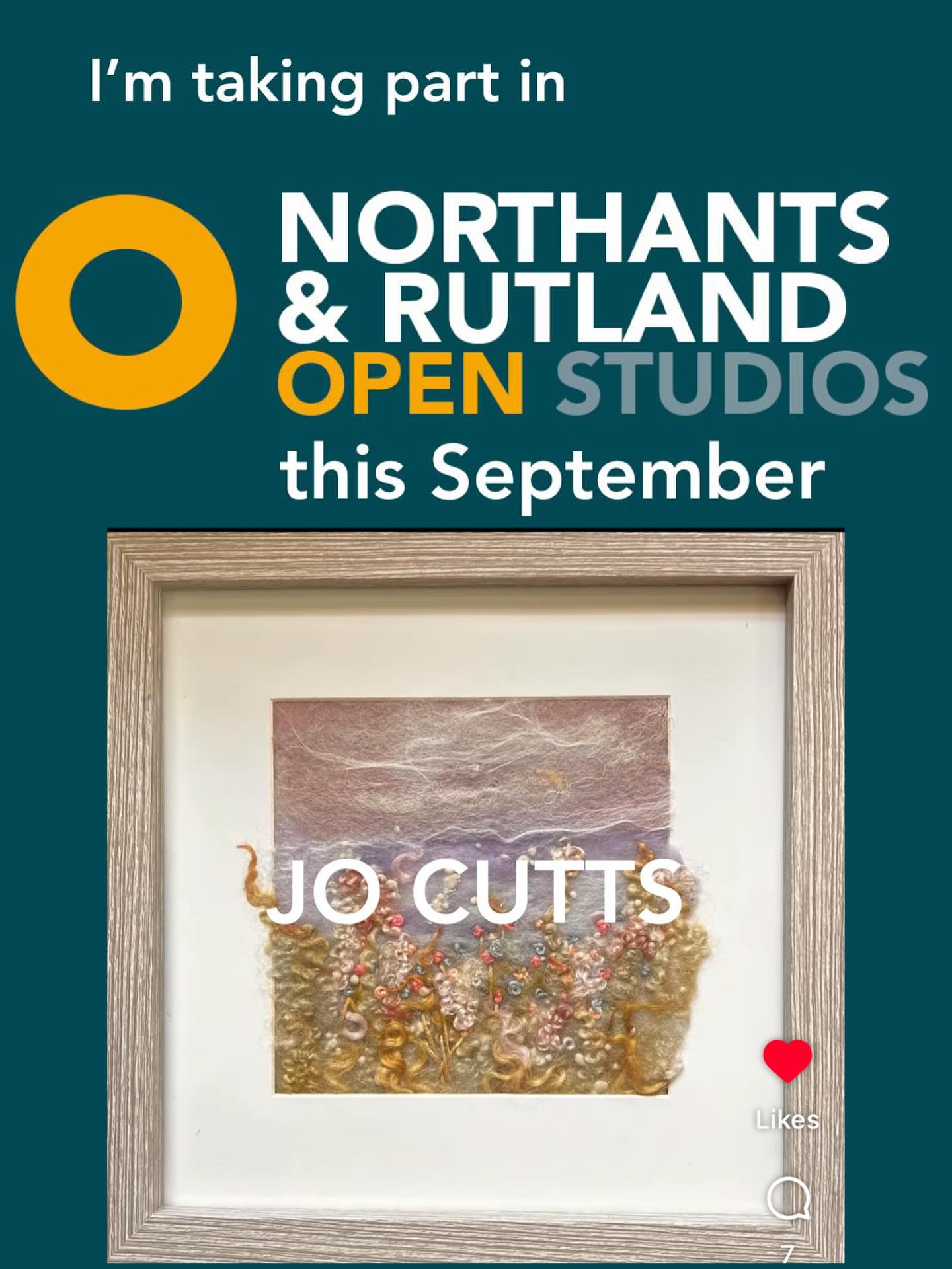 I don’t know how I managed to get this screenshot amongst the latest @northantsrutlandos reel but here it is! 😂
Dates for your diary -
5th September at 5pm - @northantsrutlandos Central Exhibtion open evening at @lamport_hall where you can meet the artists and grab a mini masterpiece before they sell out! The exhibition is free to enter and runs from the 6th September to 4th October from 10am-4pm, Weds-Sun.
11th September - Open evening at @northamptonshoe where you can meet me and the 11 other artists involved in the Two Places, 12 Artists, Limitless Creativity exhibition
13th September to 9th November - Free entry to the Two Places, 12 Artists, Limitless Creativity exhibition at both the @northamptonshoe and @abingtonmuseum
15th to 28th September - @valentines.bistro will have a @northantsrutlandos exhibition. A delightful Bistro in Upton with a friendly, community atmosphere and fab menu!
There are also a variety of pop-up events throughout September as well as some artists opening their doors so you can see them at work & purchase their art.
The digital brochure containing ALL the information you need to be a part of these events is here -
https://online.fliphtml5.com/rlpov/azjn/
@louisecrookendenjohnson
@70jeanne
@darkbloomcollective @jackastburywoodwork
@kittydinners
@helenlopezsculptures @markcurtishughes_art @jolesleyglassart
@sam_brockway @therunningpheasantuk @luminitaprints
#northampton #northamptonart #westnorthants #lamport #lamporthall #upton #valentinesbistro #northamptonmuseumandartgallery #abingtonparkmuseum #abingtonpark #woolartist #needlefeltingartist #fibreartist
