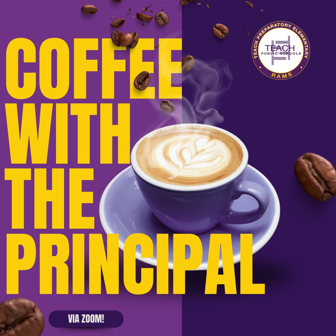 ๐ฃ TEACH Prep Families!
Join us for our very first Coffee with the Principal โ happening this Wednesday at 10 AM on Zoom! ๐
Principal Ms. Rhee will be sharing important updates and news you wonโt want to miss!
๐
Wednesday @ 10:00 AM
๐ Zoom Link: https://teachpublicschools-org.zoom.us/j/3309411920?omn=85109636168
Starting next month, weโll offer these meetings in person AND online!
#TEACHPrep #CoffeeWithThePrincipal #FamilyEngagement #SchoolCommunity #ParentConnection #TEACHPublicSchools #SchoolUpdates #WeAreTEACH #PrincipalChat