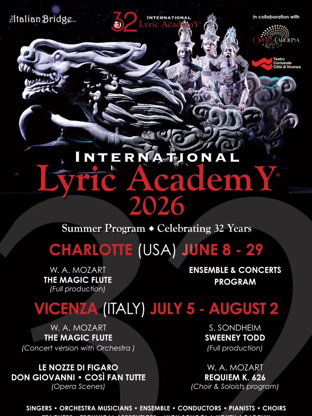 Ready to take your talent to the world stage?
This is your moment. Next summer, join the International Lyric Academy in the USA and Italy, where dreams become performances, friendships become family, and every note takes you closer to your career.
Train with world-class maestros, perform in historic theaters, and live the magic of music in the heart of Italy. Don’t just study opera, experience it, live it, and shine with us.
Apply today and become part of the ILA family. Your future starts here.
.
.
.
.
.
.
.
.
#InternationalLyricAcademy #YoungArtists #OperaSingers #YAPTracker #SingInItaly #ILASummerProgram #OperaLife #StudyAbroad #SummerProgram #ApplyNow