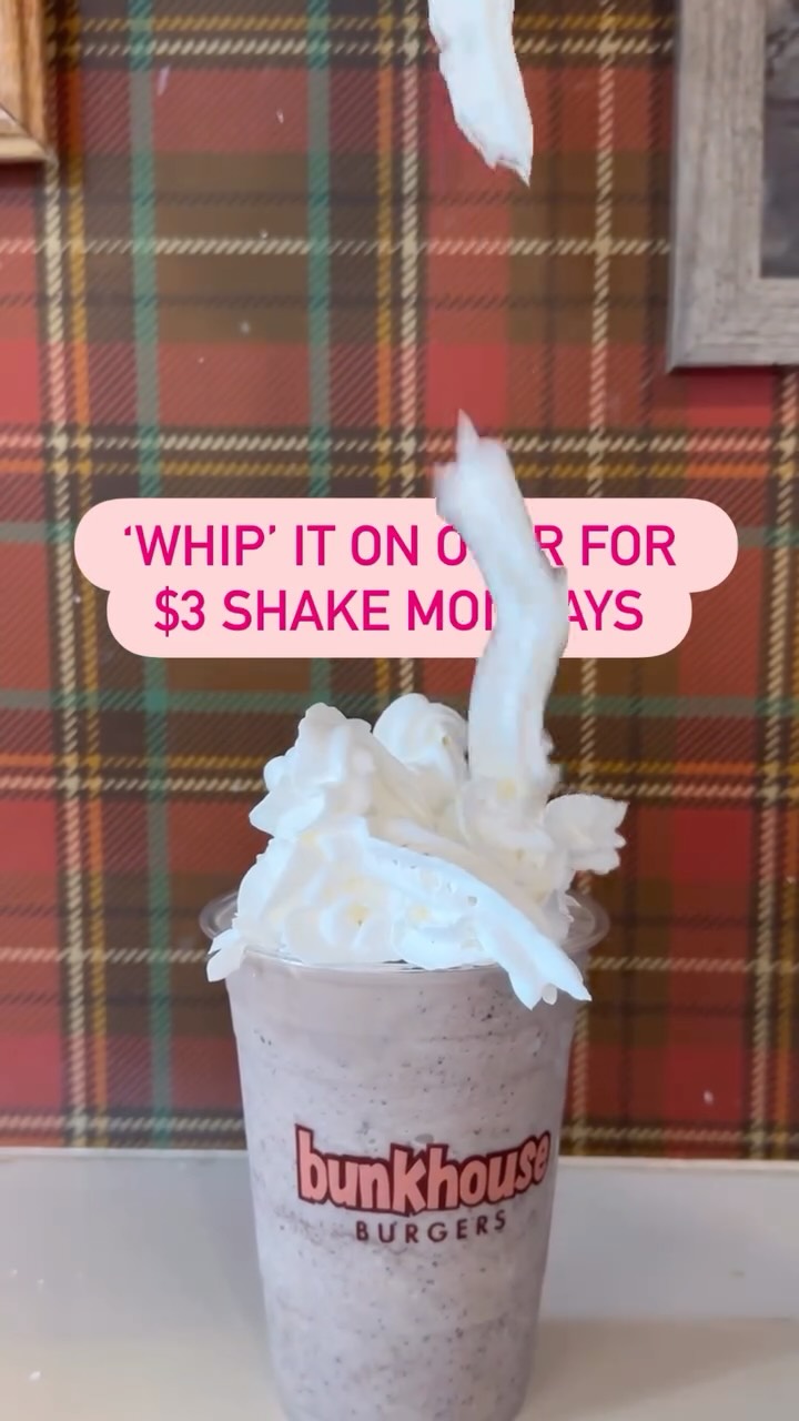 It’s Monday! You deserve something sweet, swirly, and piled high with whipped cream.
🥤 $3 shakes. All day. All flavors. Every Monday.