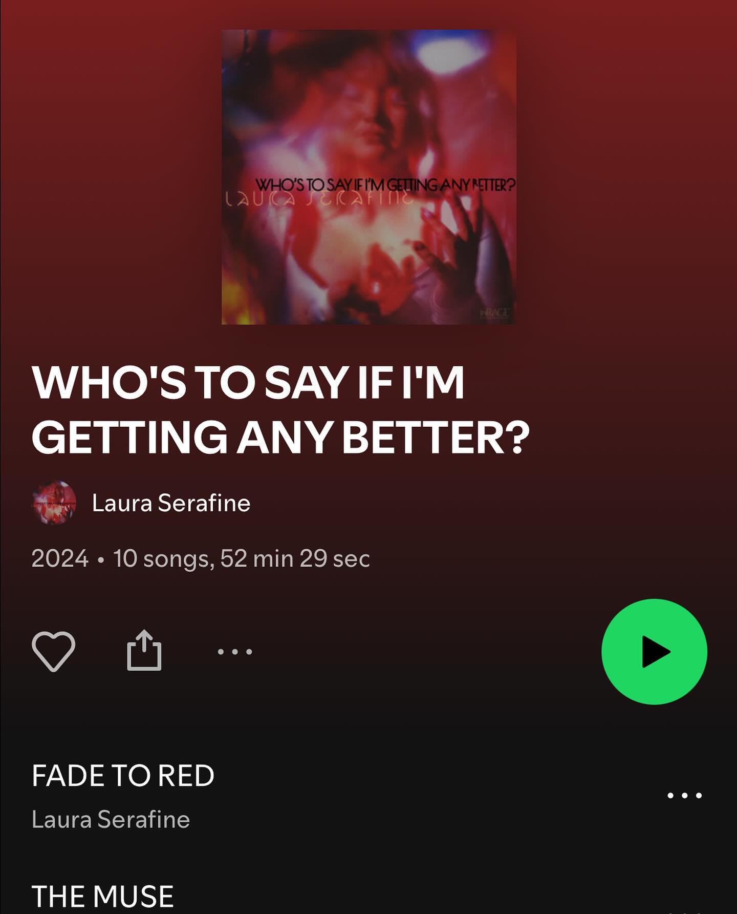 Happy one year anniversary to the most vulnerable, rip my heart out and place it on the table album I’ve created to date. Thank you to the friends and family that have listened over and over and always had my back. Can’t believe it’s been a year!