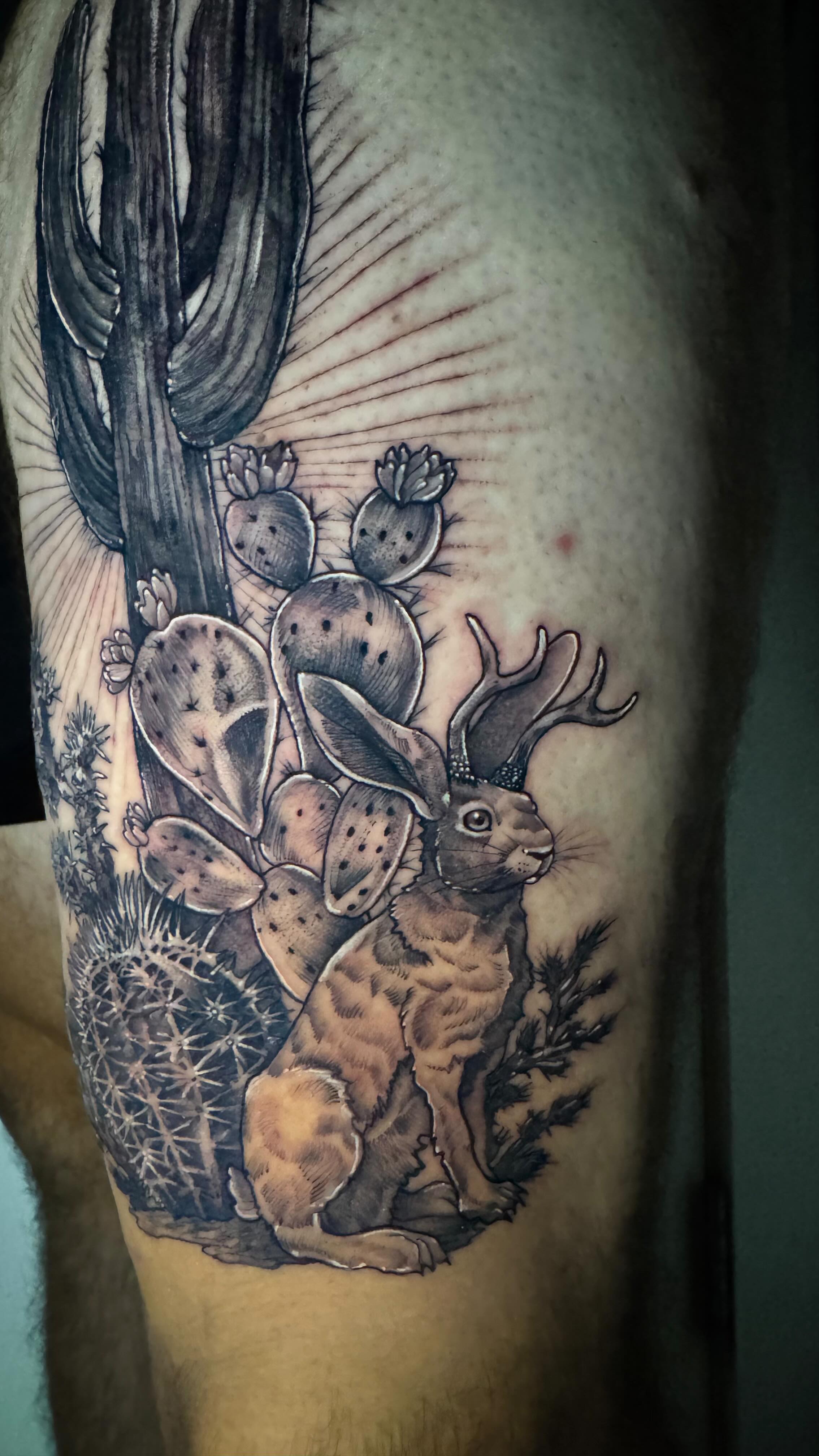 Little jackalope 🐰
@kenplantsplants
#denverartist #denvertattooartist #coloradoartist #cactustattoo #jackalope #tattoodenver #coloradotattooartist #coloradonative