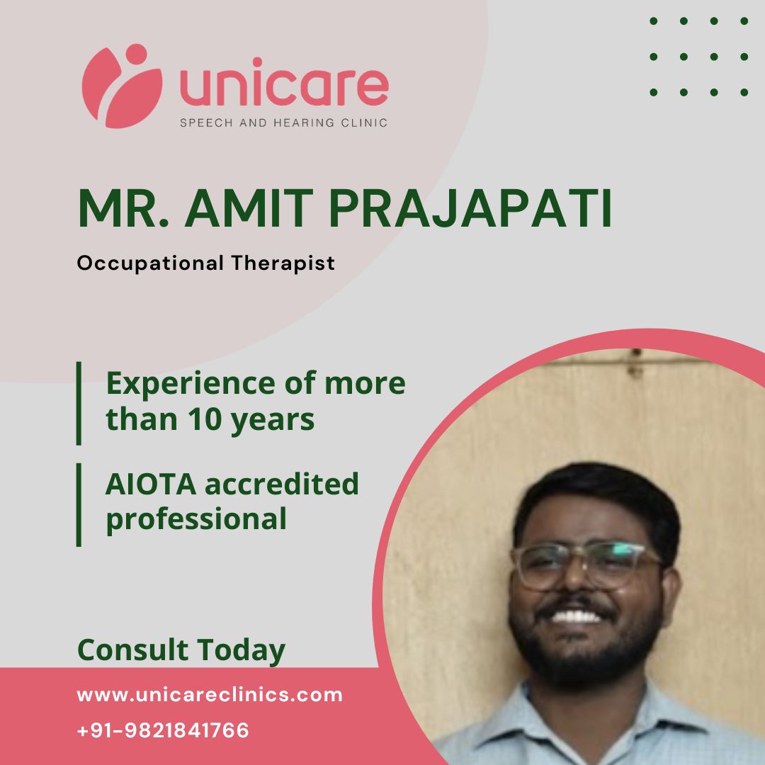 Autism Spectrum Disorder (ASD) presents a diverse set of challenges—from sensory sensitivities and motor delays to difficulties with social interaction and emotional regulation. But with the right therapeutic support, children with autism can thrive in their daily lives. One of the most transformative interventions in this journey is occupational therapy (OT)—and in West Delhi, Mr. Amit Prajapati stands out as a trusted expert in this field.