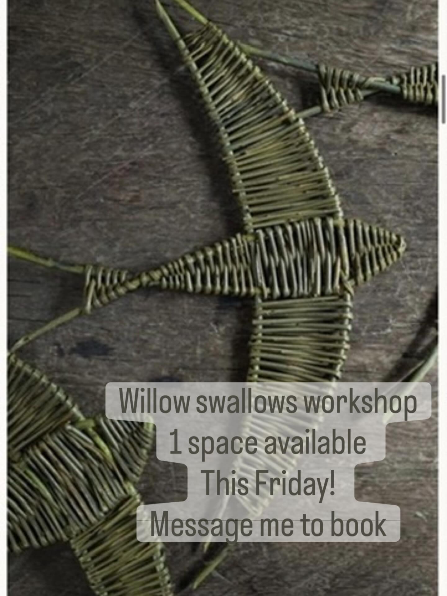 Willow Swallow workshop this Friday, Aug 29th near Totnes, Devon, has one place available. If you’d like to grab it, just send me a message 🙂
#willowswallows #willowworkshops #willowcraft
Beautiful Photo credit to @laurenwiig