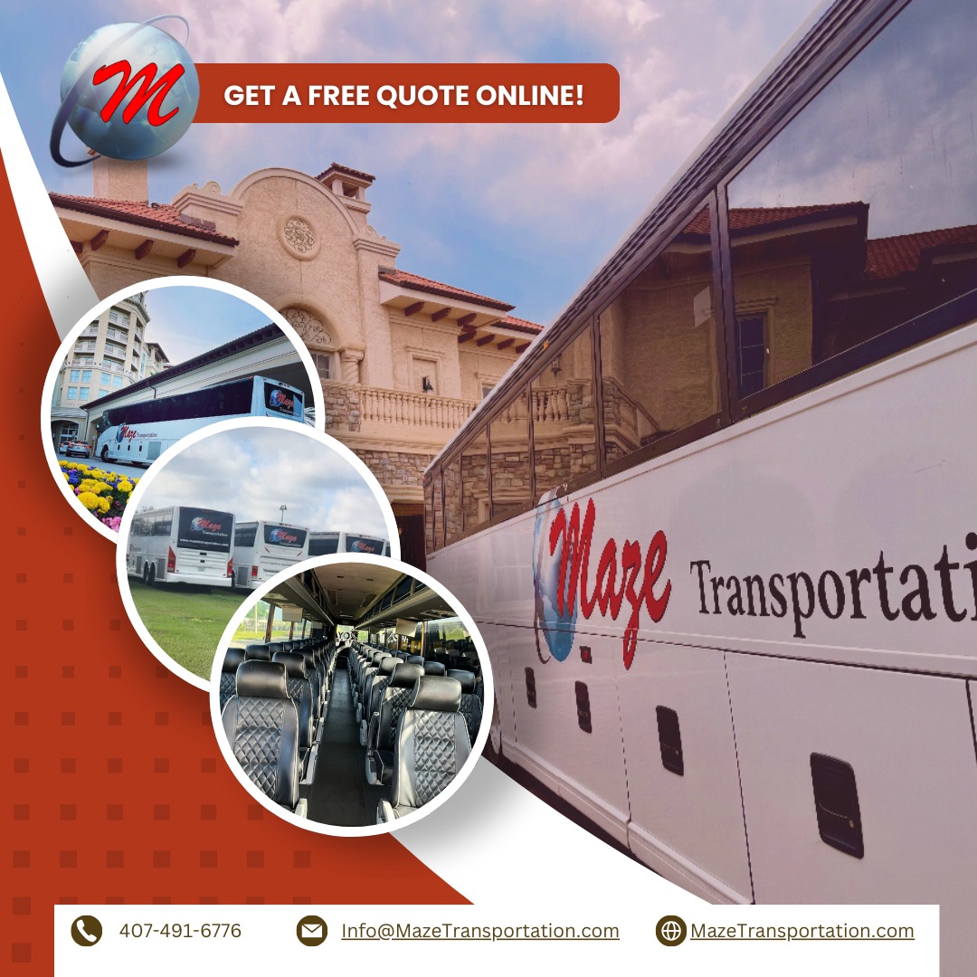 Planning group travel? Let Maze Transportation handle the ride! From conventions to school trips, we’ll get your group there safely and comfortably.
Get a FREE quote today by calling (407) 491-6776, emailing info@mazetransportation.com, or visiting mazetransportation.com to use our easy online quote tool.
•
#GroupTravel #CharterBus #OrlandoTransportation #BusRental #TravelTogether #MazeTransportation
Photo by Antonio Zuluga
