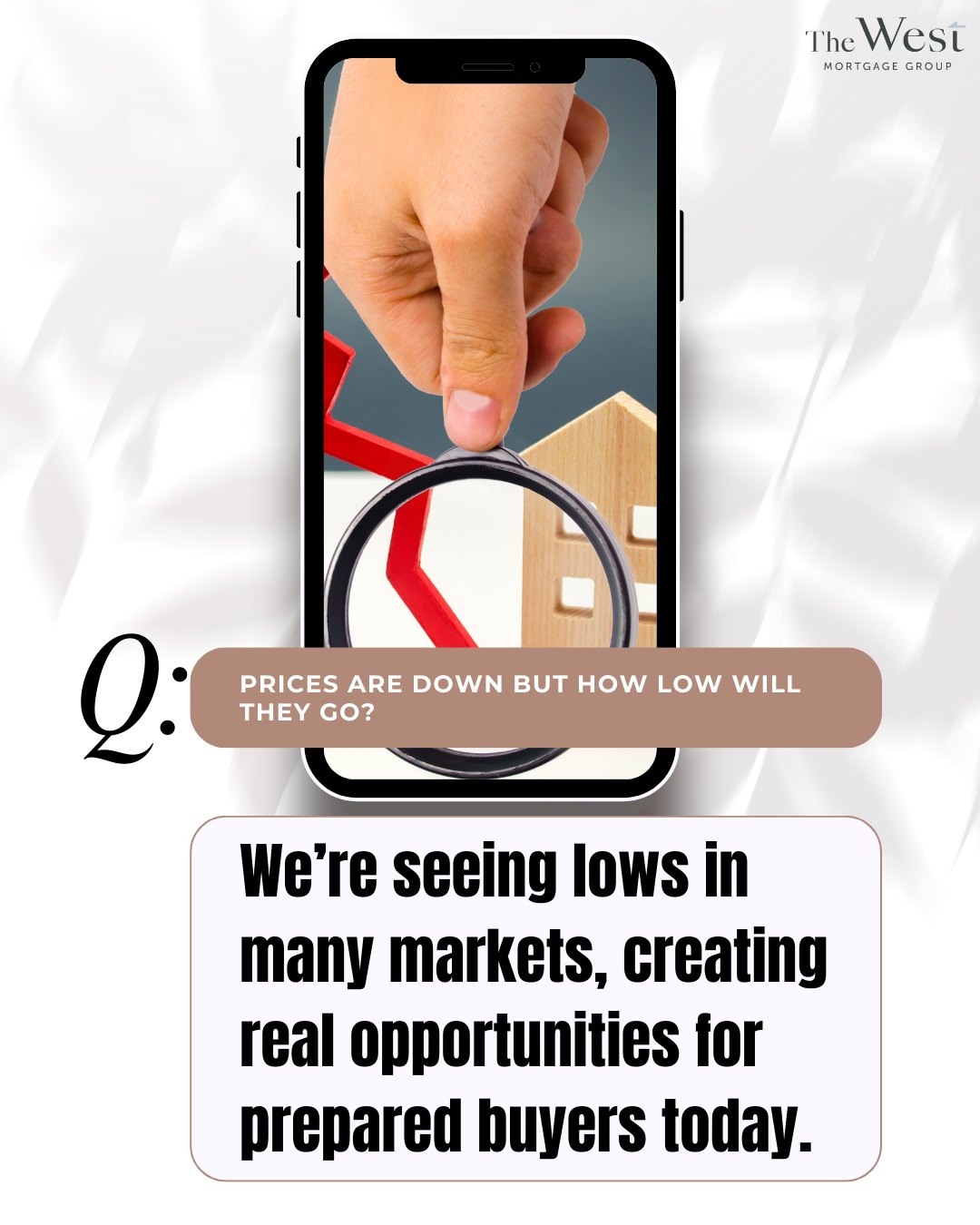 Thinking about the bottom?
Prices have cooled but local markets tell different stories.
Watch the Bank of Canada, housing starts, and inventory.
Get pre-approved and know your budget so you can act when the right opportunity appears.
Send a message to get your pre-approval!
𝘼𝙨𝙠 𝙪𝙨 𝙖𝙣𝙮𝙩𝙝𝙞𝙣𝙜!
The West Mortgage Group
info@westmortgagegroup.com
www.westmortgagegroup.com
#mortgage #finance #vancouver #burnaby #realestate #yvr #vancity #BC #HomeBuying #MarketUpdate #MyBrokerPro #MortgageTips #RealEstateCanada
