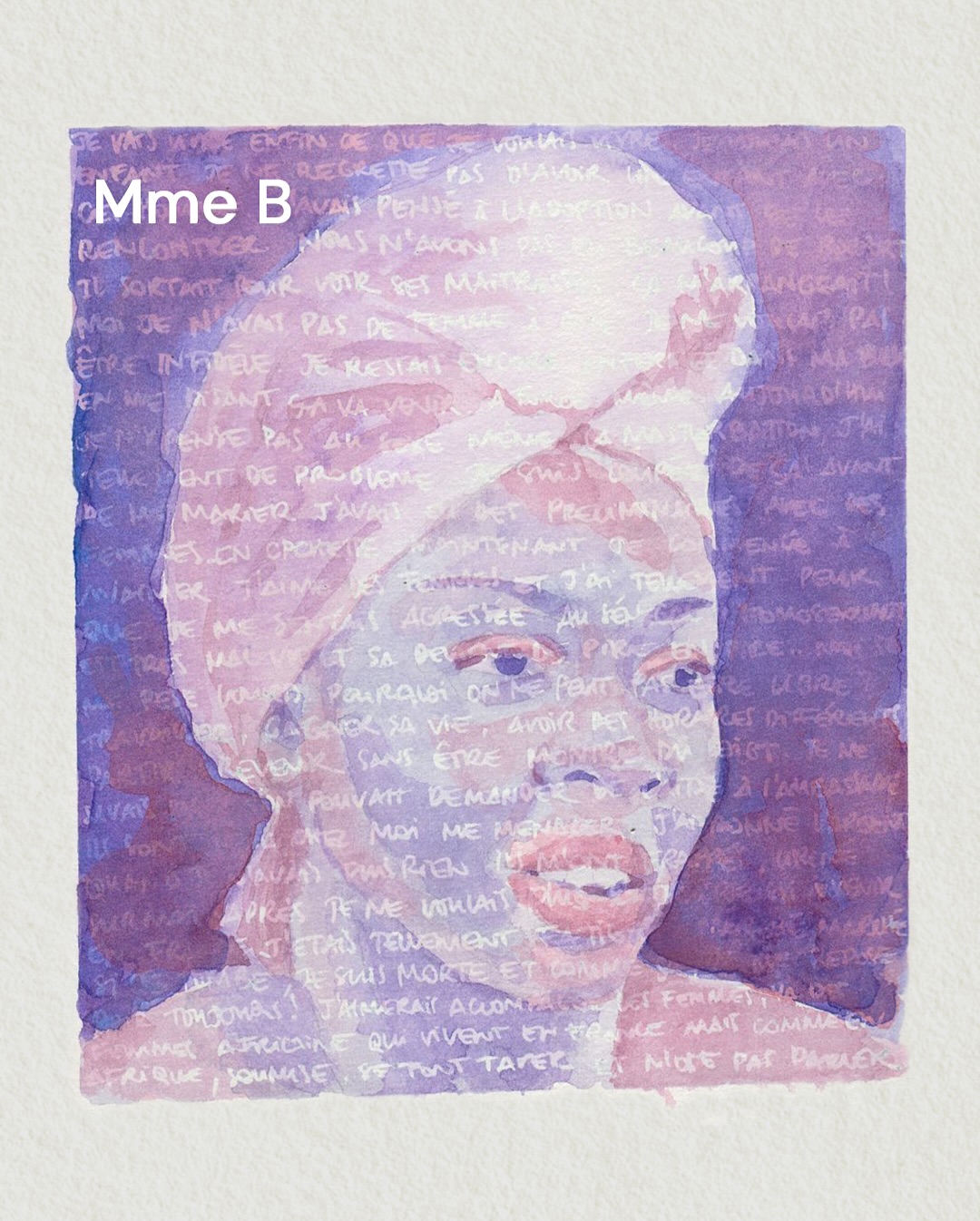 Dans la vidéo du vernissage Stripes x Chamberlan, vous avez peut-être aperçu les portraits intimes réalisés à l’aquarelle. Ils s’inscrivaient dans le cadre du projet “Atelier +”, ateliers des Beaux-Arts de la Ville de Paris.
Ce projet m’a offert l’occasion de poursuivre mes recherches sur mon projet de cœur, intitulée “Portraits Intimes”.
Une série commencée il y a plusieurs années et que je vais vous dévoiler progressivement..
Voici donc le premier portrait intime de cette série exposée en 2021 💜
Mme B
Aquarelle sur papier
2021
#Aquarelle #Portrait #Intime #Draw #Woman #LGBT #Art #PortraitIntime