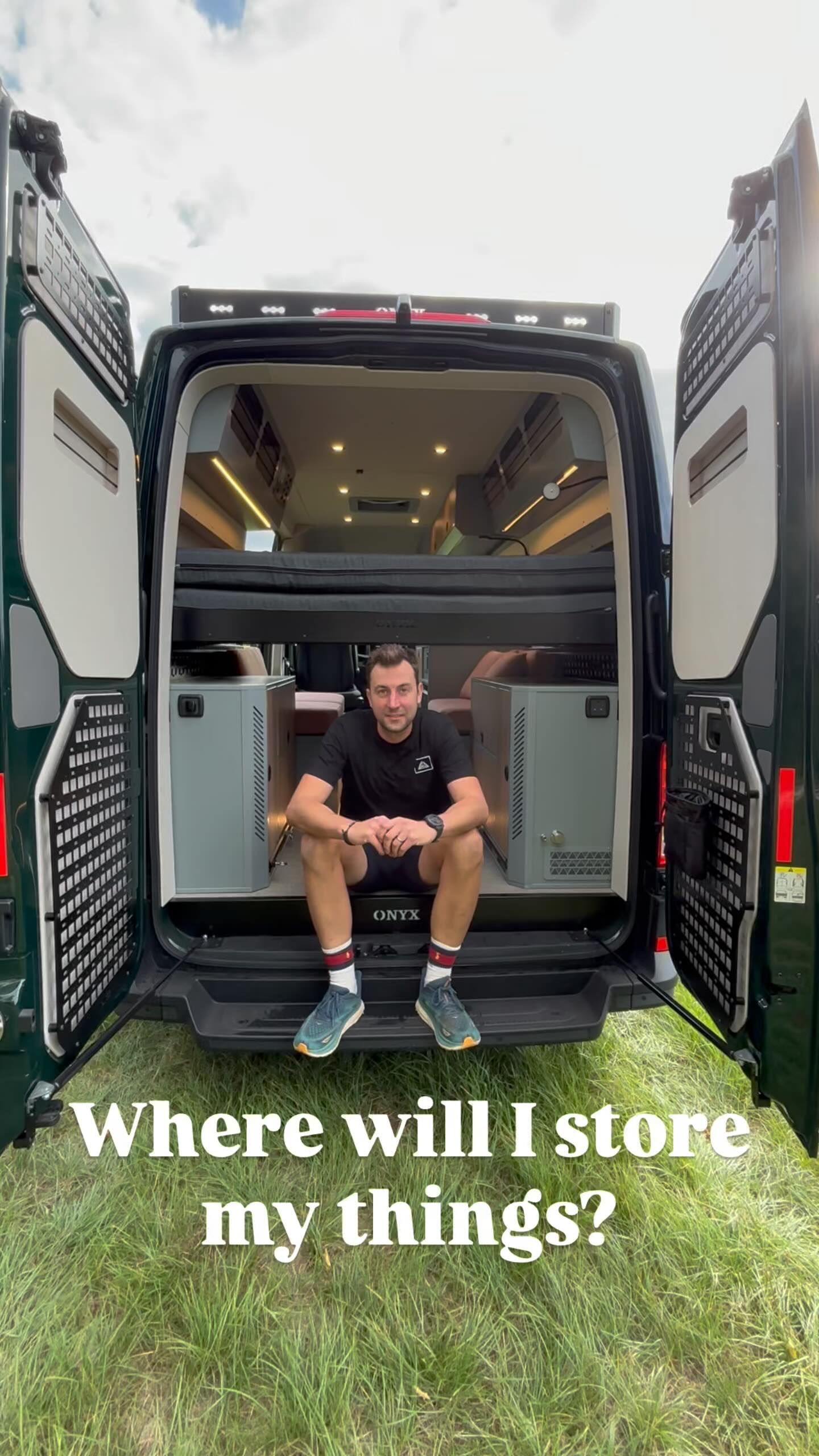 Where will I store all my stuff?!
Summit 2.0 has loads of storage solutions so you can bring everything and the kitchen sink. Not only are there many cupboards, there is also a lot of molle panel and l-track for flexible storage options.
What would you be bringing along with you? Let us know!
#onyxvansuk #vanlifeuk #adventurevan #4x4camper #craftercamper #nomadlife #offgridcamper #vaninspiration #vanstorage