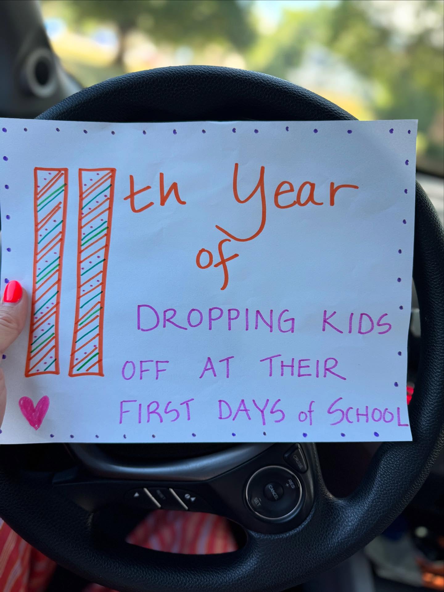 I decided to make a first day of school sign for myself this year. A little cheeky? Sure. Sassy? You bet! But also fun and important. We all need to stop and make signs for ourselves once in awhile. What would yours say? Better yet- go make one now and show me!
Love to all the humans who are walking through transitions and milestones of their own.
Let’s fly!
#backtoshool #celebratethewins #celebrateyourself