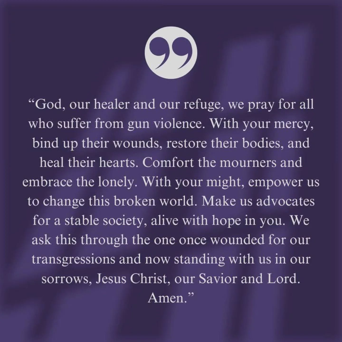 We pray for all in the Minneapolis area who grieve following this morning's mass shooting at Annunciation Church and School. Lord, have mercy. Christ, have mercy. Lord, have mercy. (prayer below from All Creation Sings)
Re-post @elca Worship