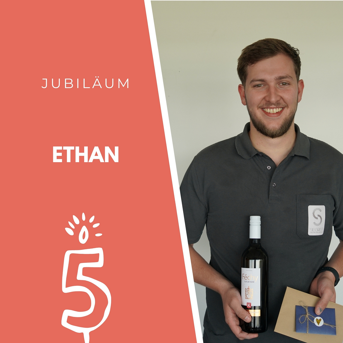 5 JAHRE ENGAGEMENT ✨
Seit 5 Jahren bereichert Ethan das Team der W. Siegrist AG – mit unermüdlichem Einsatz, grossem Know-how und seiner offenen und positiven Art. Danke für deine Verlässlichkeit und dein Engagement. Wir freuen uns auf viele weitere gemeinsame Jahre! 🎉
Ethan has contributed to the team at W. Siegrist AG for the past 5 years – with tireless dedication, his know-how and his open and positive nature. Thank you for your reliability and engagement. We look forward to many more years together! 🎉
#wsiegristag #5jahre #engagement #treue #glückwunsch