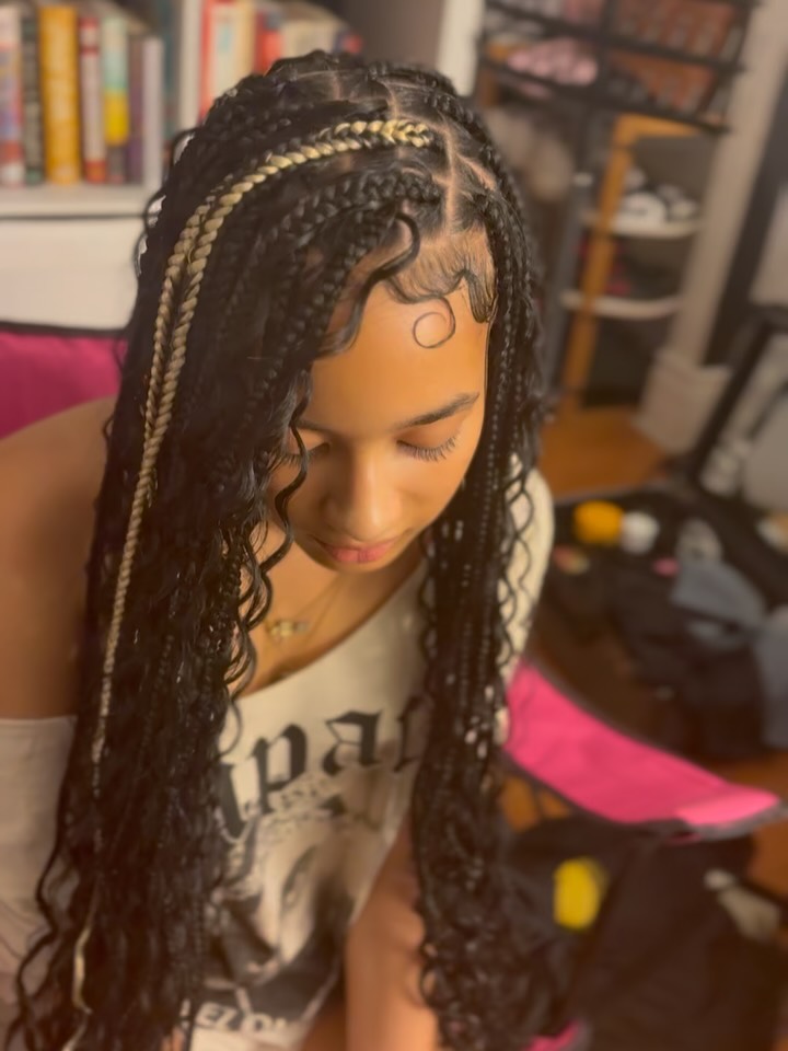 ✨ Crowned in goddess energy 👑💫 #GoddessBraids