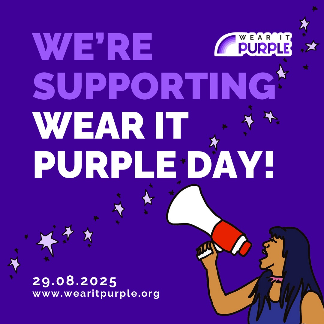 On this yearโs @wear_it_purple Day, we are so proud to voice our support for Wear It Purple, an organisation that has worked to foster supportive, safe, empowering and inclusive environments for rainbow young people for over a decade ๐
Roller derby has always and will always be a safe haven for queer youth, and people of all ages, to express themselves authentically, and organisations like @wear_it_purple do so much to ensure rainbow youth are empowered, safe and seen.
Take out your purple Witches merch, tell someone you love about today and what it means, and join us in standing up for our youth and their right to freely express themselves and be who they are ๐
Gorgeous artwork by @blonde_pigeon_