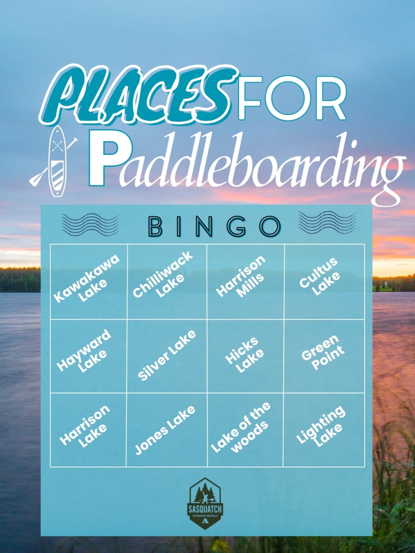 ☀️ Long weekend loading… and your lake bingo card is calling! 🏞️
How many Fraser Valley lakes have YOU checked off so far? 👀
If Cultus isn’t on your list yet, this is your sign to grab a paddle, hit the water, and make those end-of-summer memories count. 🚣♀️💦
Tag your adventure crew and let’s see those bingo cards filling up!
Share in the comments your favorite spot and save to don't forget the pending one for next season 😉
#FraserValley #CultusLake #SUPLife #ExploreBC #LakeDays #Chilliwack #suprentals
#chilliwackpaddleboardrental