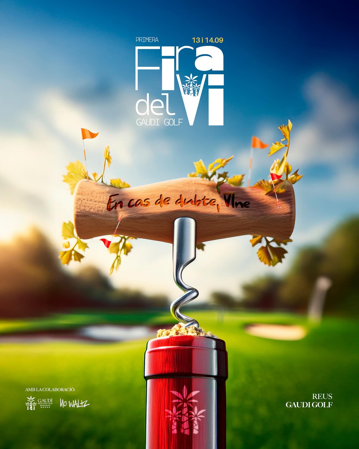 1a FIRA DEL VI GAUDI GOLF ⛳️🍷
Arriba la primera fira del vi del @gaudigolfclub Reus, el 13 i 14 de setembre podrem gaudir de cellers diferents de DO de la nostra geografia, food trucks, inflables per als més petits, pintacares, sortejos i música en directe a càrrec de @nowaltzmusic , tot això en el marc incomparable dels jardins del Gaudí Golf Club amb l’entrada gratuïta.
Properament ampliarem tota la informació sobre cellers, foodtrucks, horaris i sortejos.
📍Gaudi Golf Club (aigües verds)
🗓️ 13 i 14 de setembre
🎟️ Entrada gatuïta
Col·labora Restaurant Golf Gaudi & No Waltz Music
