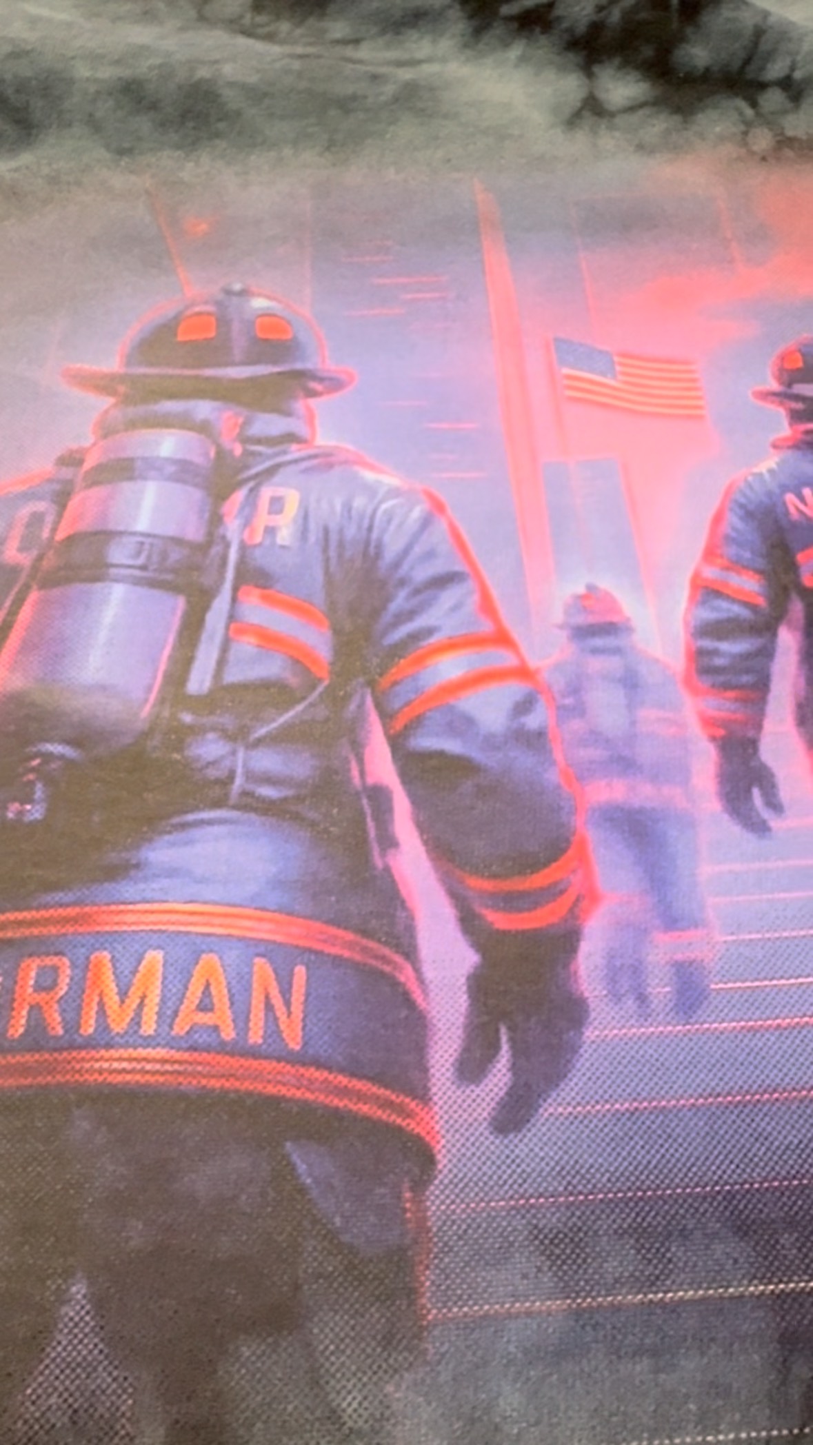 Perfect pairing of this DTF and this Port and Co. Tie Dye. My new favorite shirt. #dtf #firefighter #stairclimb