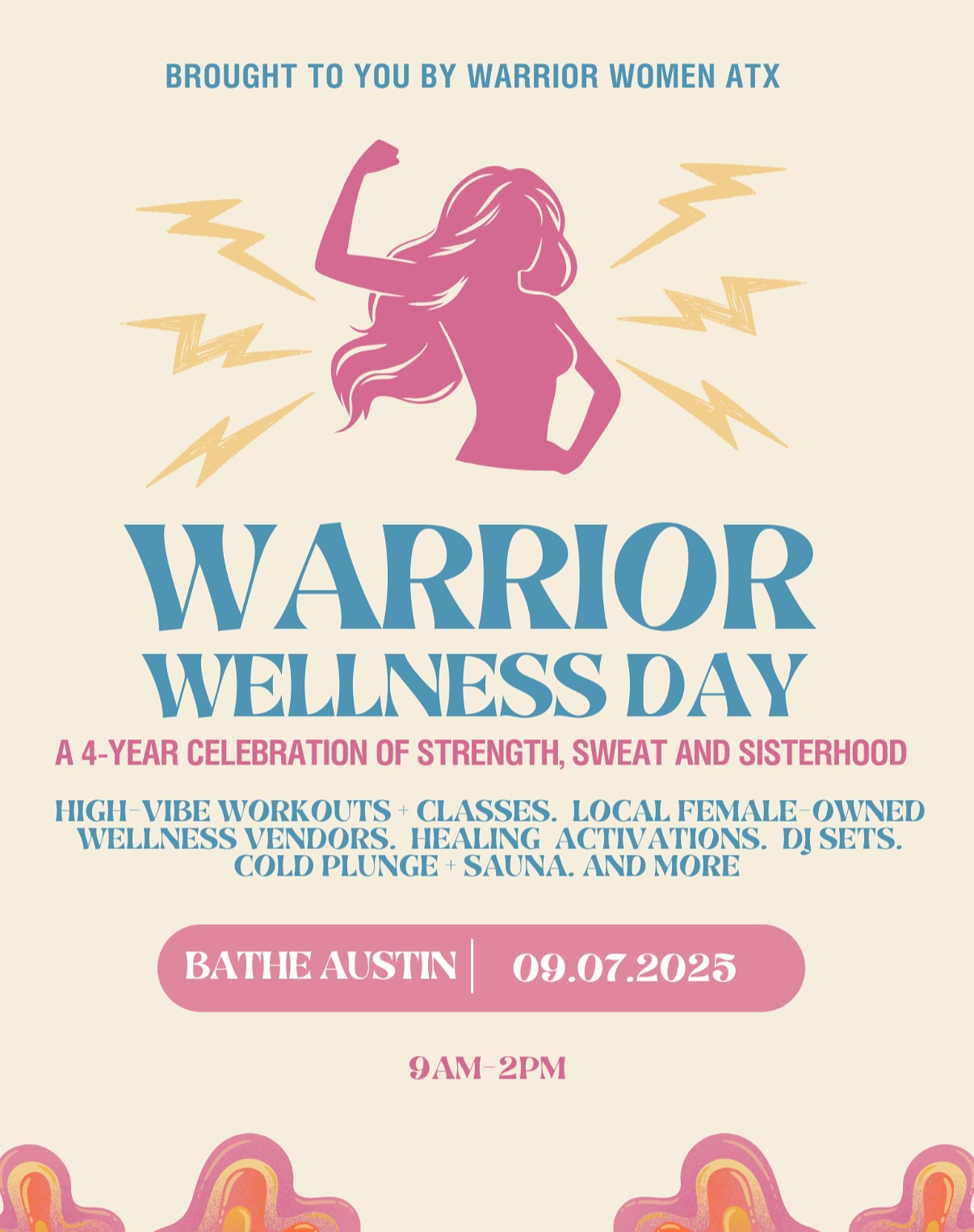 We are excited to be a part of @warrior.women.atx’s wellness day on Sunday Sept 7th from 9am-2pm at @batheaustin!
8 badass mini classes (Vino Vinyasa, DivaDance, breathwork, strength, cold plunge confidence + more) 💪💃
15+ women-owned vendors 🛍️
Saunas. Cold plunges. DJ. Vibes. Sisterhood. 🧖♀️🎶💦
Tag your crew + grab your spot before it’s sold out! 👯♀️
🎟️Link in bio.