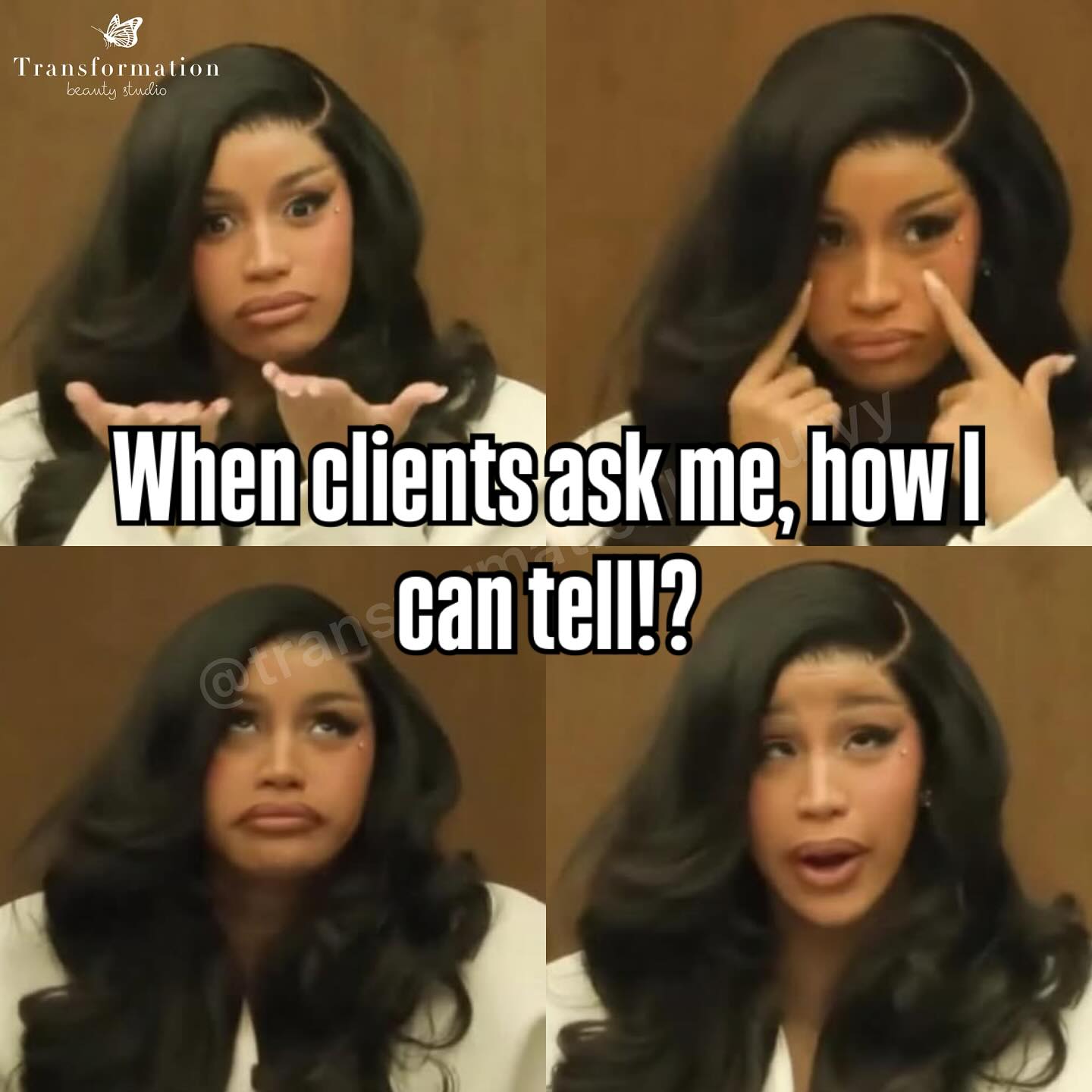 Look I can see that you aren’t using the right skincare or any at all. I can tell if you are using and doing your aftercare properly! Don’t let #cardib and I have to tell you, we got eyes!