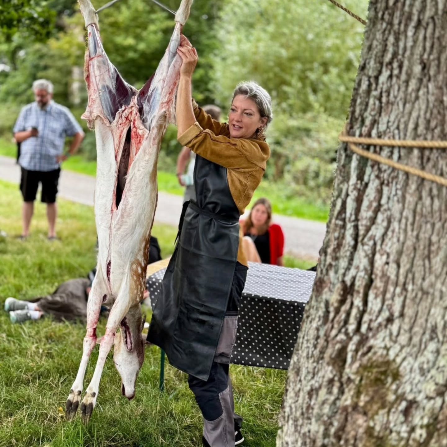 Deer preparation at the recent @wildernessgathering was so much fun!
Lots of people joined in and walked away with new life skills. Including a very involved group of kids! It's great to see them get involved! Even if one them of them REALLY wanted to lick everything 😂😂 I think I am happiest when sharing skills 😁.
Thanks so much for having me at this incredible event! If you've not been before, do check it out in 2026. You won't be disappointed!
If these are the kinds of skills that you or someone you know are wanting to learn..... Then, check out my website for an overview of upcoming courses. 🦌
#wildernessgathering #theresaemmerich #ancientcrafts #animalprocessing #stoneage #bushcraft #deerskin #primitiveskills #lifeskills #ancestralskillsacademic #ancestralskills #deerbutchery #Bushcraft