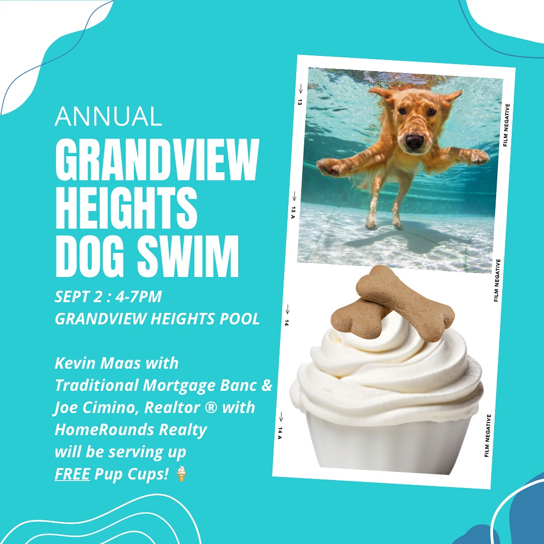 🐾 Dive in, pups! 🐶💦 Join us at the Annual Grandview Heights Dog Swim on Sept 2nd — and don’t forget to snag your FREE Pup Cup 🍦🐕, courtesy of Kevin Maas & Joe Cimino, Realtor®. Because every good dog deserves a treat after a swim! 🦴✨
Make sure to register your doggo in order to attend! Link is in my bio 🔗
Special thanks to Campbell Maas, featured pup 🐶 in video!