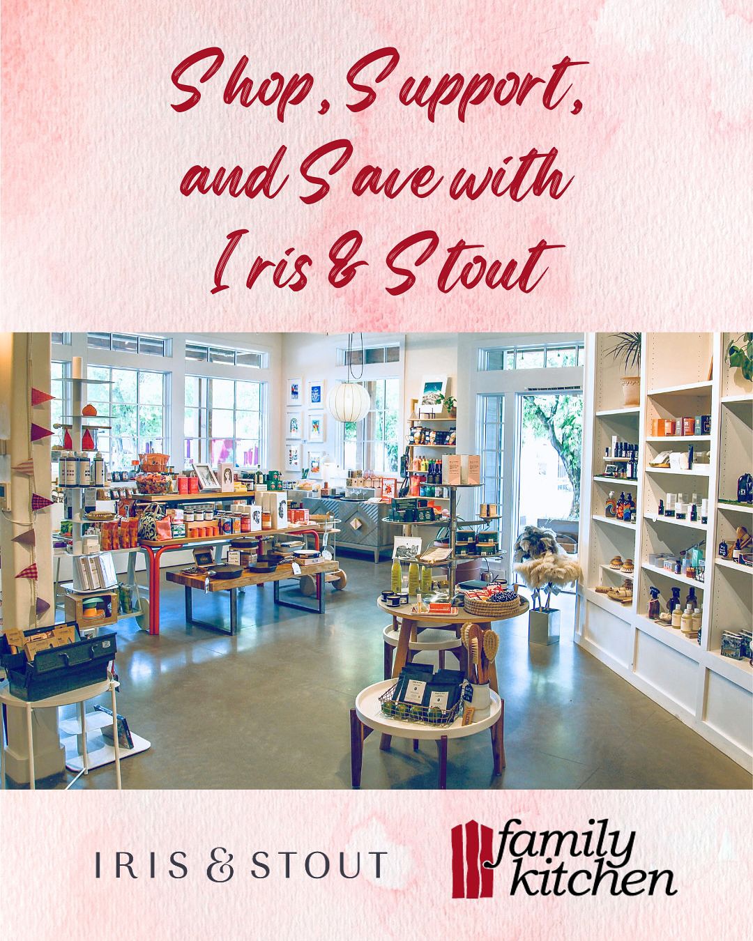 Thank you to Iris & Stout for helping us kick off Hunger Action Month with great savings for Family Kitchen supporters!
Visit the shop* this Friday, 8/29 from 4-7pm to meet Family Kitchen representatives and browse the great selection available in-store! Receive 15% off your order when you donate to Family Kitchen’s Hunger Action Month initiative.
Also starting this Friday and lasting the entirety of September, Family Kitchen volunteers and donors will receive 10% off an order with Iris & Stout. You will receive a coupon code once your donation has been made online - look for the link to donate starting on Friday!
P.S. Iris & Stout ships nationwide, so you can shop and save no matter where you are!
Thank you again, Iris & Stout, for being a wonderful community partner. We appreciate your support this Hunger Action Month ❤️
*Iris & Stout is located at 631 NW Federal St, Suite 110, Bend!