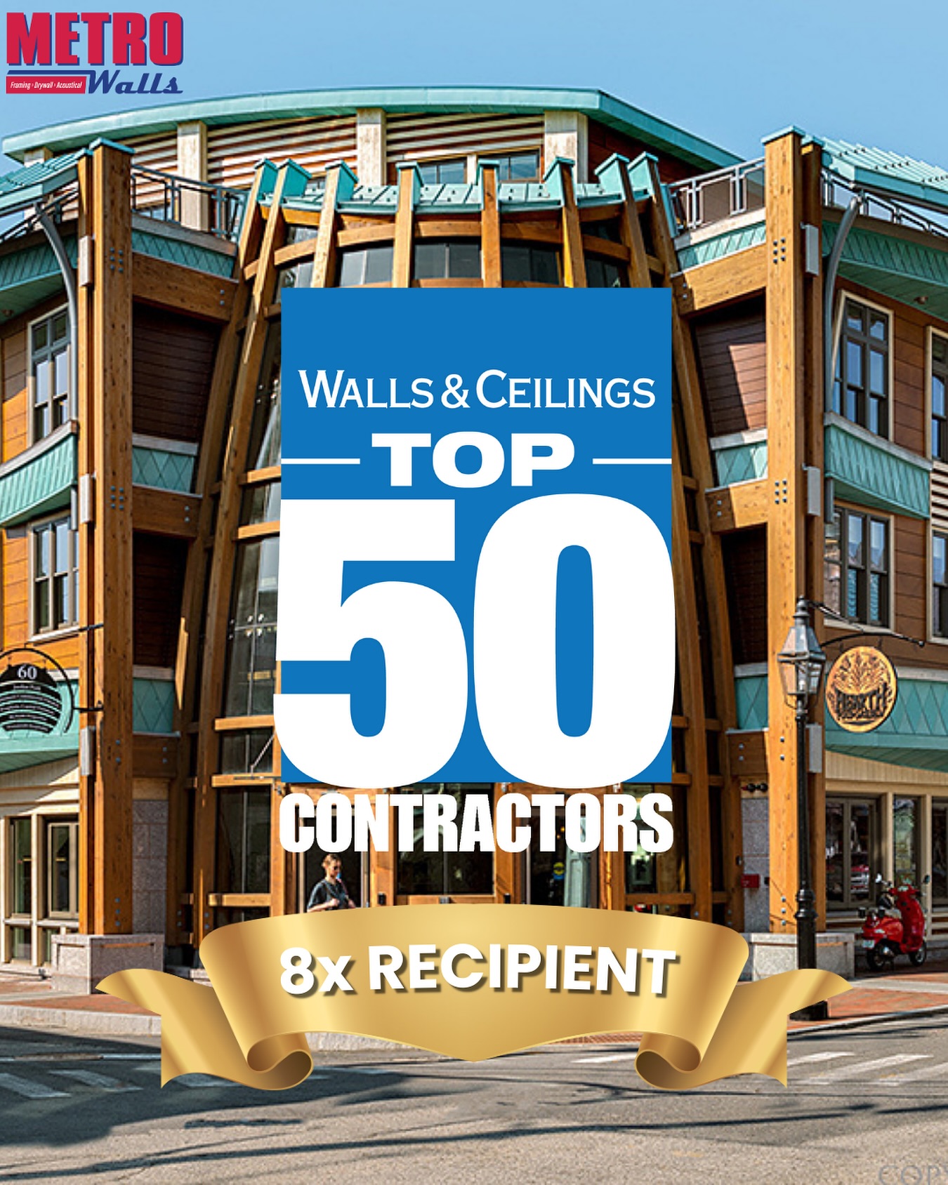 Metro Walls is thrilled to share that we’ve been recognized once again as one of the Top 50 Contractors in the nation by Walls & Ceilings Magazine!
This honor is a testament to the hard work, skill, and dedication of our amazing team. Every project we take on reflects their commitment to excellence, and it’s because of them that we continue to reach new milestones. A huge thank you to everyone who makes Metro Walls’ growth and success possible! 🏆👏
We also want to express our gratitude to our industry partners for their continued trust, and to Walls and Ceilings Magazine for this incredible recognition.