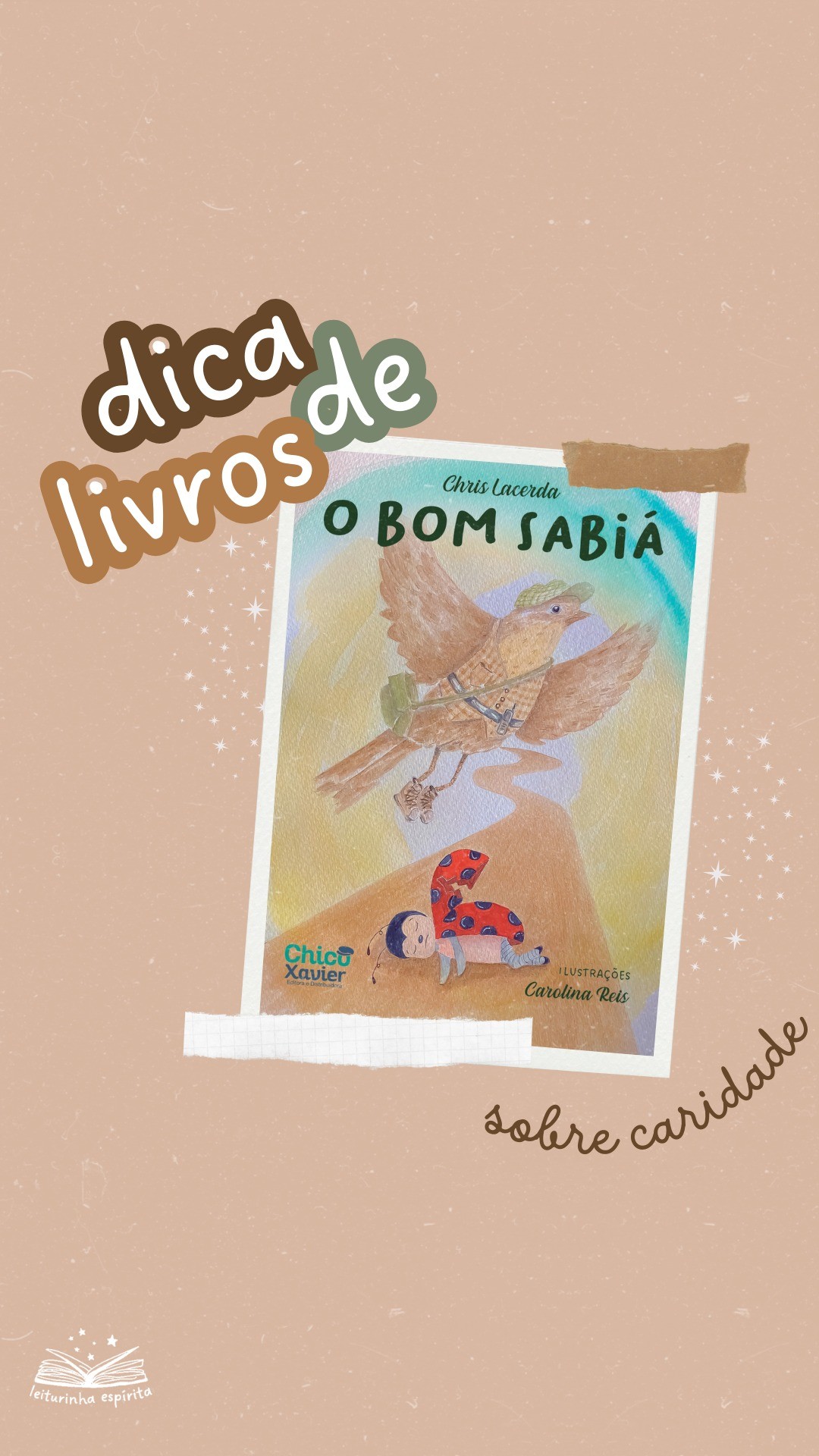 📚✨ 3 livros encantadores para ensinar às crianças o valor da caridade ✨📚
🌿 O Bom Sabiá – Chris Lacerda | Editora Chico Xavier @editorachicoxavier
___A joaninha Ritinha está animada para levar um bolo de cenoura para sua melhor amiga, mas uma situação inusitada acontece enquanto ela atravessa a floresta: ela sofre um ataque dos coelhos do buraco da esquina! E agora? Qual animal será capaz de ajudar Ritinha? Neste reconto da Parábola do Bom Samaritano, trazida pelo Mestre Jesus, com linguagem adaptada para o universo infantil, as crianças na primeira infância serão guiadas a entender conceitos importantes, como: empatia, misericórdia e amor ao próximo.
🏠 Dona Loba – Roque Jacintho | IDE Editora @ideeditora
___Dona Loba, antes egoísta, descobre a alegria de ajudar e começa a cuidar dos amigos da floresta. 🌳🐺 Porém, sua mudança desperta desconfiança: será bondade verdadeira ou segunda intenção? 🤔 Venha conhecer essa história cheia de lições e proteção espiritual!
🌱 O Semeador do Bem – Cleber Galhardi @clebergalhardiautor | Editora Boa Nova @boanovaed
___Betinho encontra um saco com sementes mágicas e passa a plantá-las. Com o tempo, novos amigos apresentam-se para colaborar, e o resultado é um mundo mais acolhedor e iluminado. Betinho ensina que a vida pode e deve ser muito interessante se tivermos a iniciativa e o compromisso de torná-la melhor. Afinal, nunca é tarde para semear o bem!
💛 Esses livros são tesouros que ajudam a formar corações mais generosos desde a infância.
👉 Quer saber como adquirir os livros? Escreva aqui nos comentários “Quero” ou me mande uma mensagem!