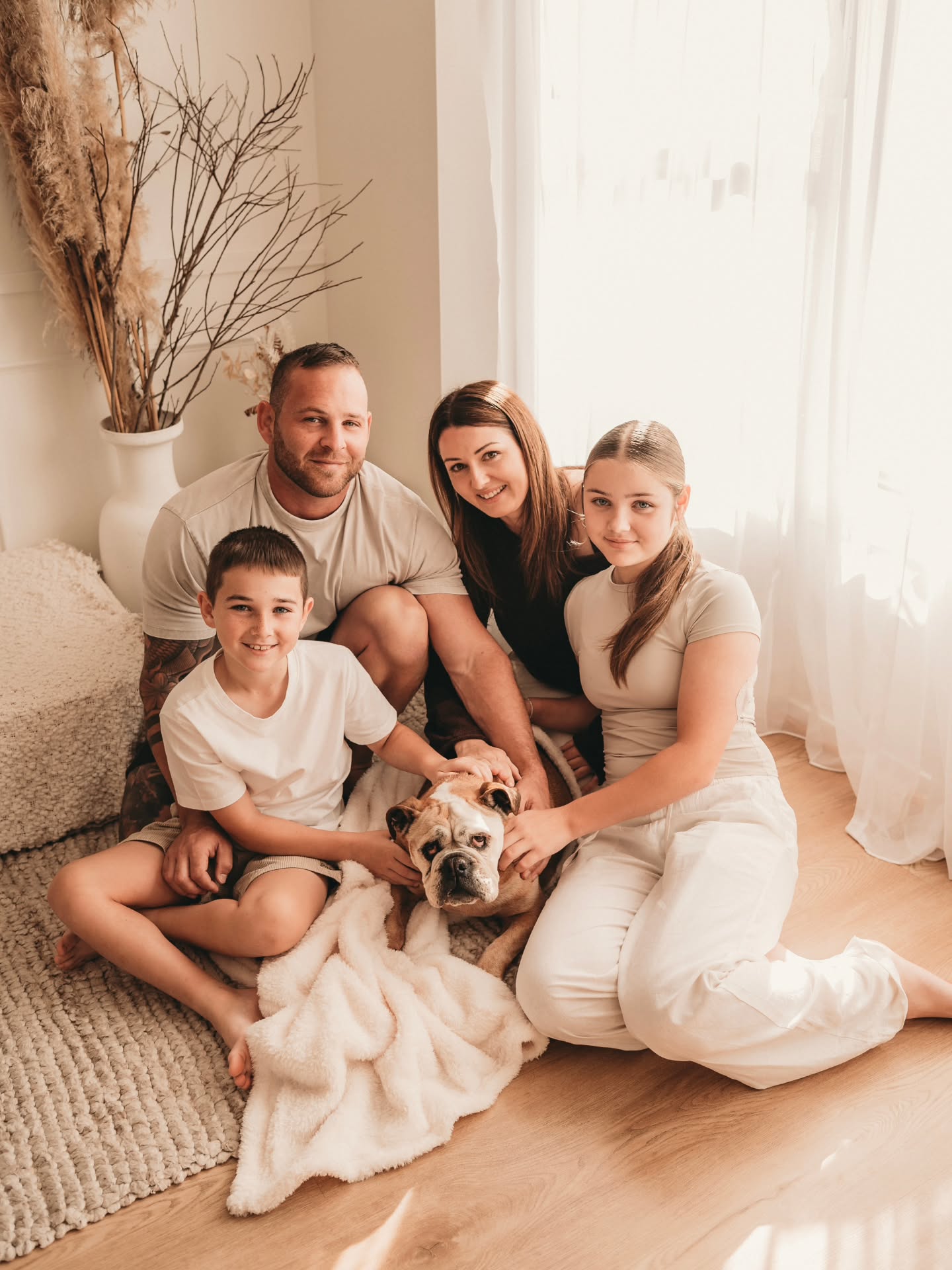 Snuck our old girl "Koda" into the studio for a quick minute to document our family 🫶
She has been a part of our family for nearly 15 years and has been here to watch us grow. She had an instant love for our babies and has fiercely protected them every step of the way.
Thank you @bos_photo_ for capturing my family, we were long overdue for an update!
❤️❤️