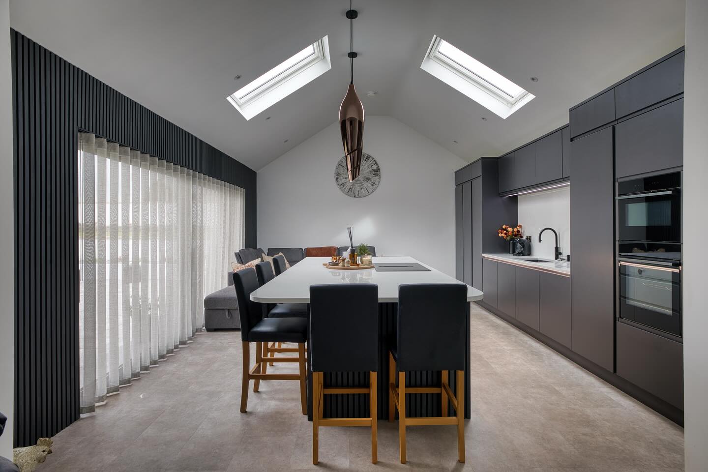 ✨ Sleek. Modern. Timeless. ✨
We’re delighted to share this stunning new project featuring a bold Strada Matt Graphite kitchen, contrasted beautifully with a statement Strada Matt White Island.
✔️ Quartz worktops: Casla Sonata 20mm by @murray_fireplaces_stone_stoves
✔️ Wall panelling: Sucado Charcoal for added depth & texture
✔️ Appliances: @neff_home ovens & @quookeruk boiling tap for everyday luxury
✔️ Walk-in pantry: seamlessly tucked away for effortless storage
A perfect balance of style and function – designed for modern living. 💫
#DunlopKitchens #KitchenDesign #ModernLiving #QuartzWorktops #NEFF #Quooker #kitchendesignnorthernireland #kitchensfermanagh #kitchenstyrone #twotonekitchen #kitchenisland