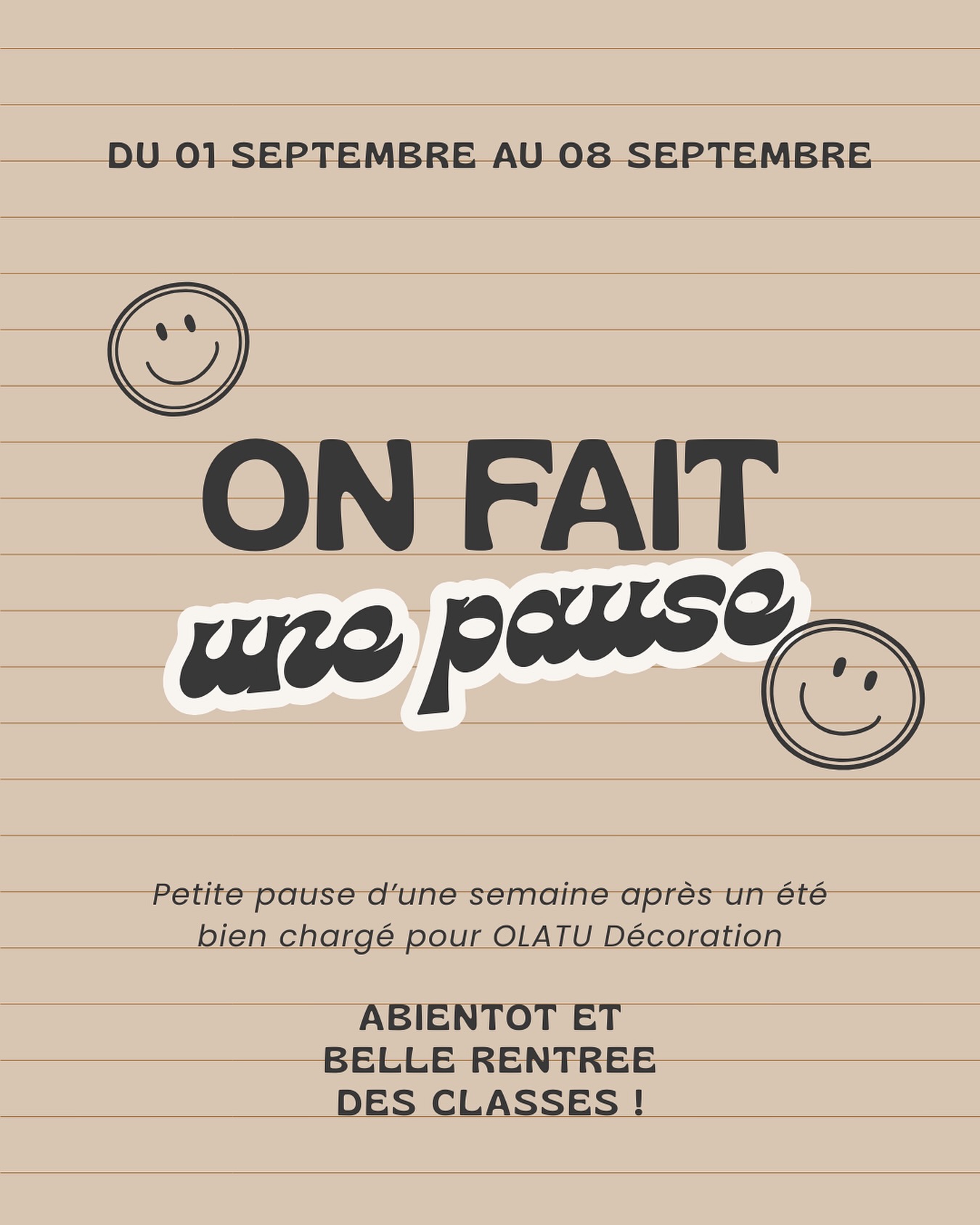 🌞 VACANCES
Petite pause d’une semaine après un été bien chargé ! Nous partons après tout le monde , mais pas le choix cette année !
On se retrouve en pleine forme à partir du 08 septembre pour de nouvelles aventures décoratives !
Je vous souhaite une belle rentrée des classes pour les uns, universitaires pour les autres et professionnelles aussi 😉.
À bientôt !
#deco #decoration #decor #décorationintérieure #amenagementinterieur #renovation #decoratricedinterieur #architecture #paumaville #paysbasque