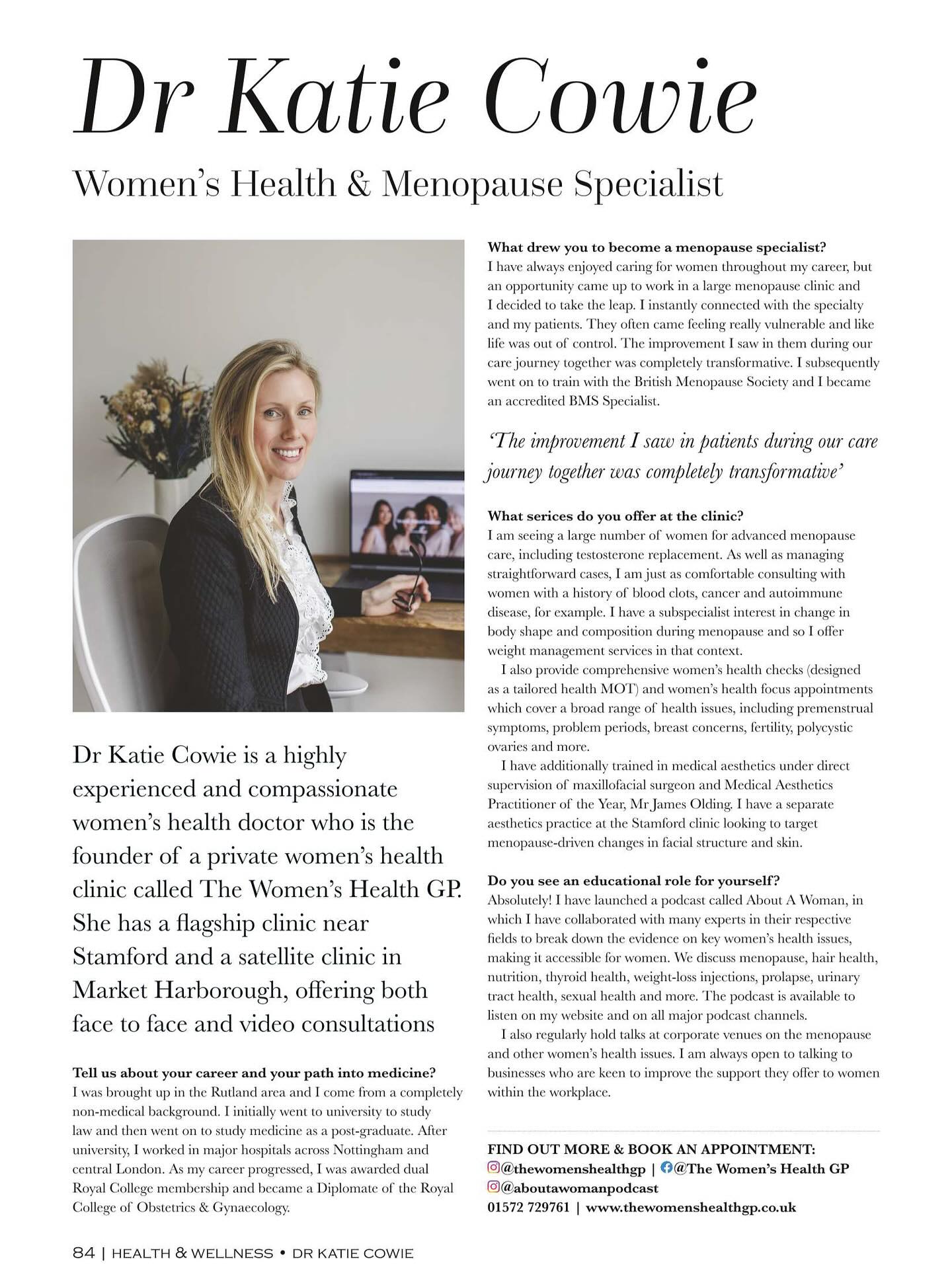 Thank you to Stamford & Rutland Living for their editorial on my work and clinic in the “Burghley Horse Trials edition” ✨
I hope everyone attending Burghley Horse Trials next week has a wonderful time- one of our family favourite local events of the year 🐎
#editorial #womenshealth #menopausespecialist #stamfordliving
@stamfordandrutlandliving
