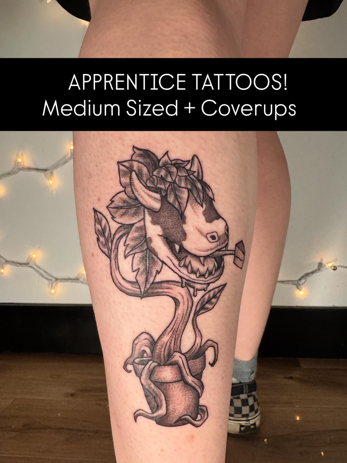 Finally posting still photos of my tattoos, starting from the very beginning! 
Apprentice Tattoo Dump: Medium Sized + Coverups (December 2024 - April 2025)
After my first 2 months of tattooing small designs, I started getting more comfortable with medium to larger sized pieces. My pace was pretty slow at first, but I could feel myself picking up speed with every tattoo. Honestly I still think I’m pretty slow, but I’d rather take my time and do it right than rush through and not do my best. Everyone tells me that speed will come more with time, so for now I’ll follow my mentor’s advice and not worry about speed -  I just wanna do really good tattoos :)
#tattoos #apprenticetattoos #arizonatattoo #femaletattooartist #coveruptattoo