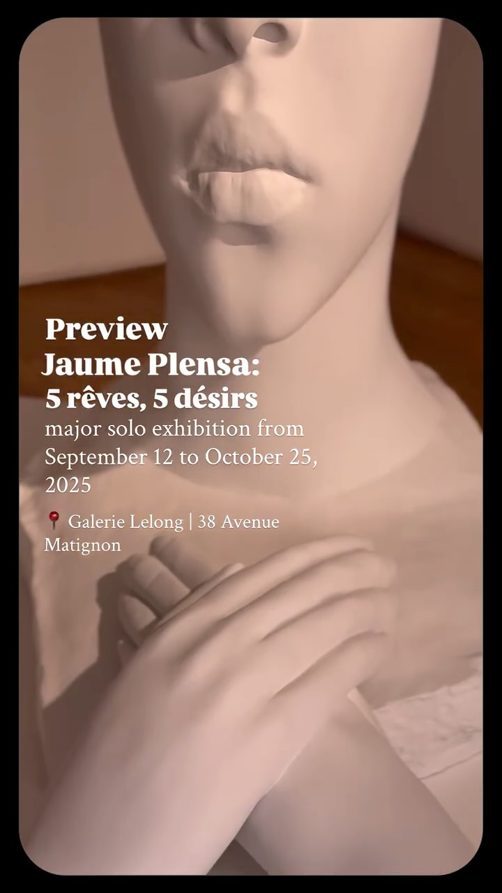 SEPTEMBER 2025 | Galerie Lelong’s Parisian venue at 38 Avenue Matignon is set to host Jaume Plensa: 5 rêves, 5 désirs, a major solo exhibition running from September 12 to October 25, 2025.
This exhibition marks a significant return of the Spanish sculptor to Paris, following his acclaimed 2019 show at the Musée Picasso. 
Plensa, renowned for his monumental public sculptures and introspective works, will present a new body of work that includes sculptures in alabaster, iron, and bronze, along with works on paper.
The exhibition explores themes of silence, the human figure, and materiality, offering a deeply contemporary sculptural vocabulary. The title, “5 rêves, 5 désirs” (5 dreams, 5 desires), reflects Plensa’s ongoing exploration of the human condition and the inner world. 
The exhibition will be showcased across both of Galerie Lelong’s Paris locations:()
• 38 Avenue Matignon, 75008 Paris
• 13 Rue de Téhéran, 75008 Paris
This dual-site presentation allows visitors to experience the full scope of Plensa’s work in the heart of Paris’s 8th arrondissement.
#art #artoftheday #artist #jaumeplensa #artcollector #artexhibition #paris #artcurator