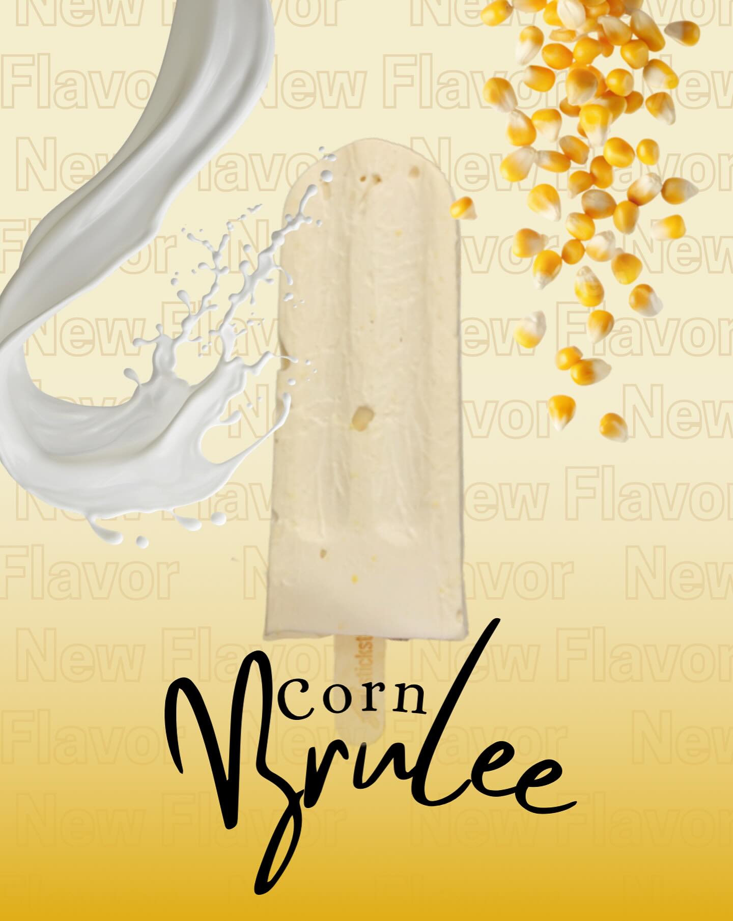 🚨NEW FLAVOR 🚨
Fall is right around the corner… what better way to celebrate than with a gluten free pop made with the most popular vegetable of the season!
Ingredients: milk, organic brown sugar, raw sugar, corn kernels, egg yolks, butter, cornstarch, vanilla extract