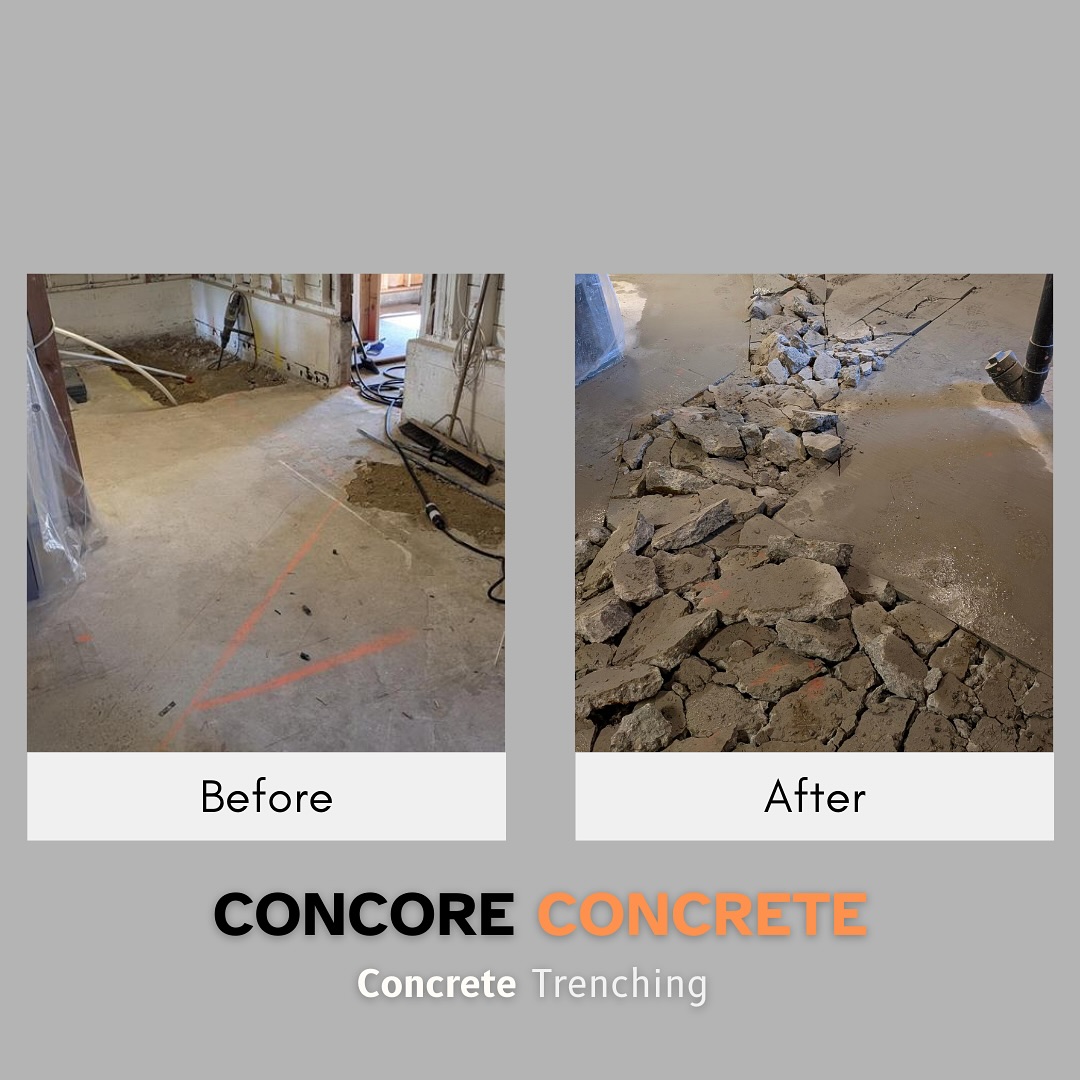 Concrete Trenching #concrete #concreteconstruction #trenching #canada🇨🇦 #britishcloumbia