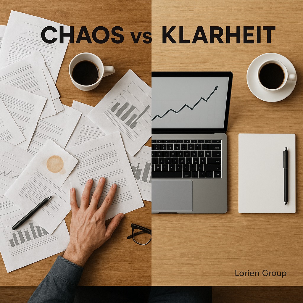 Chaos frisst Energie. Klarheit schafft Tempo. Wer Prozesse im Griff hat, gewinnt Zeit, Fokus und zufriedene Kunden. Lorien Group bringt Struktur ins tägliche Durcheinander – praxisnah, digital und nachhaltig.
#KMU #Prozessoptimierung #Effizienz #Management #Schweiz